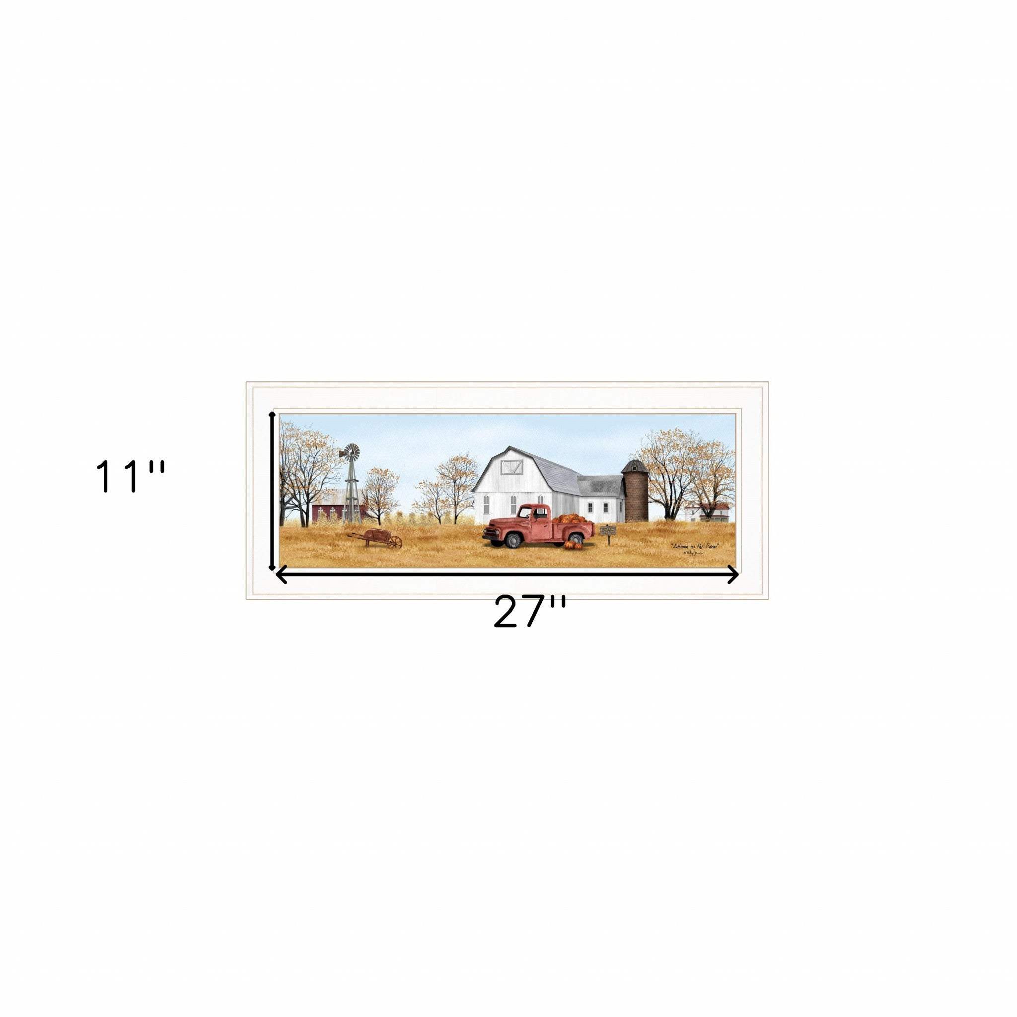 Autumn on Farm 1 White Framed Print Wall Art - Image 6
