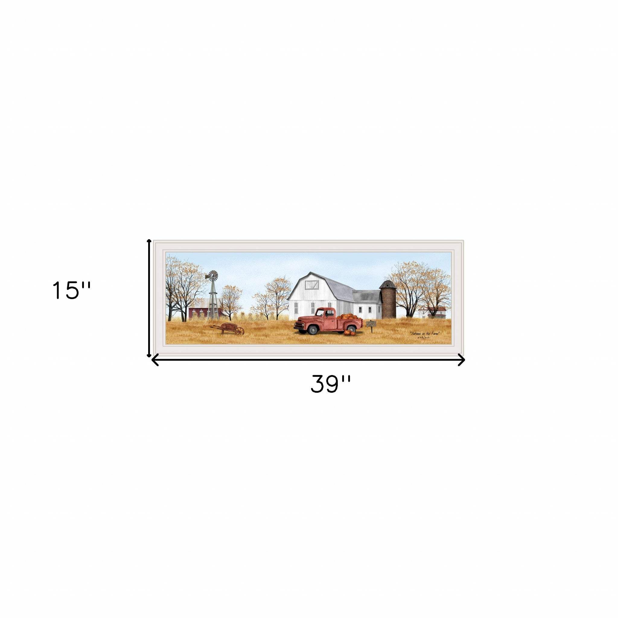 Autumn on Farm 3 White Framed Print Wall Art - Image 5