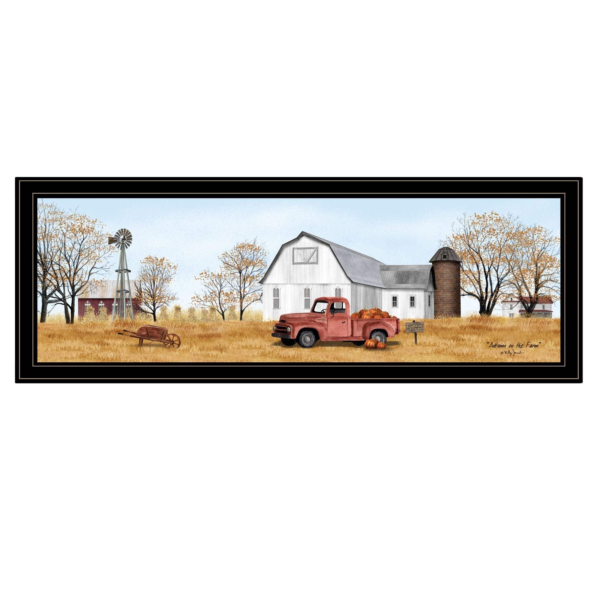 Autumn on Farm 4 Black Framed Print Wall Art - Image 2