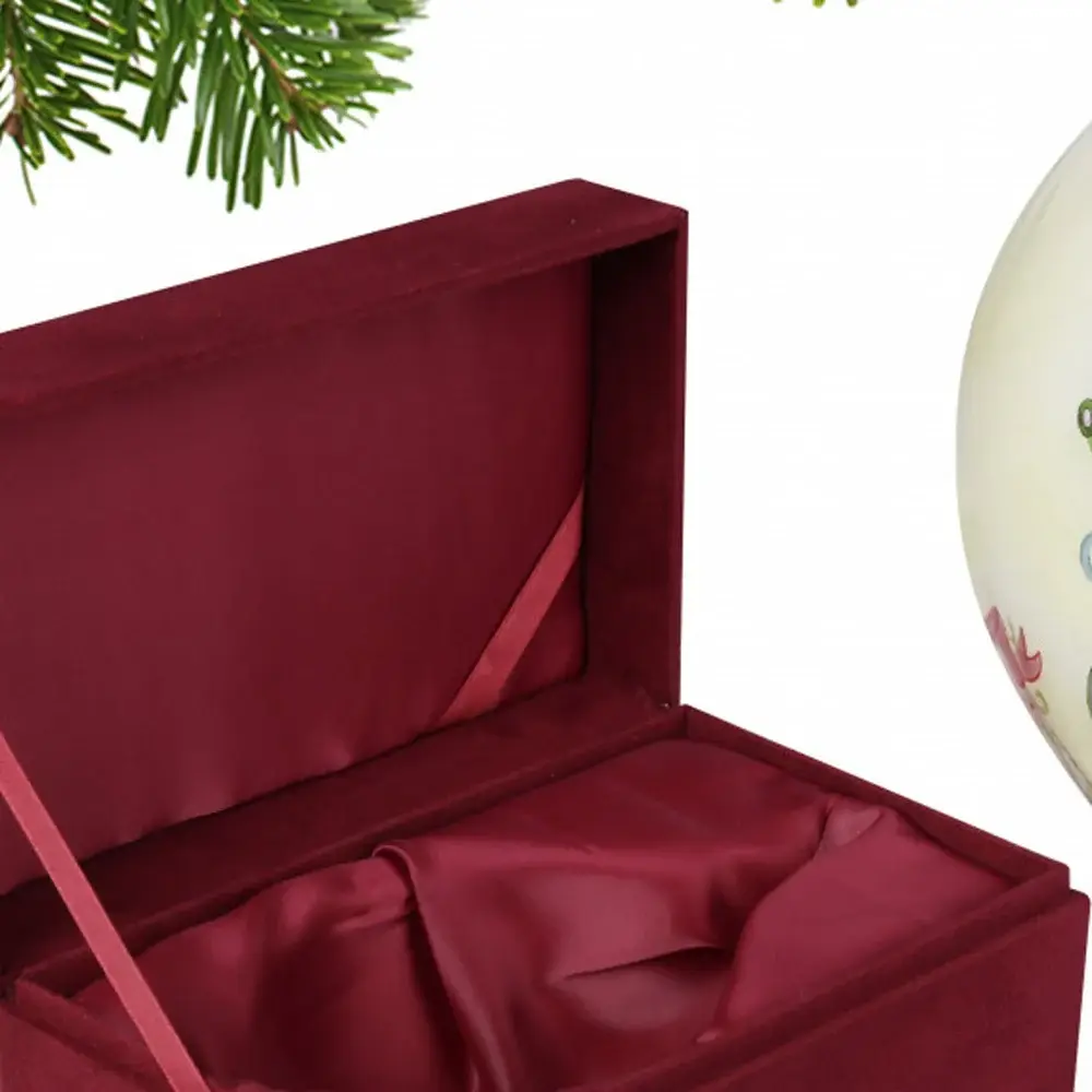 Baby Carriage with Presents Hand Painted Mouth Blown Glass Ornament - Image 4