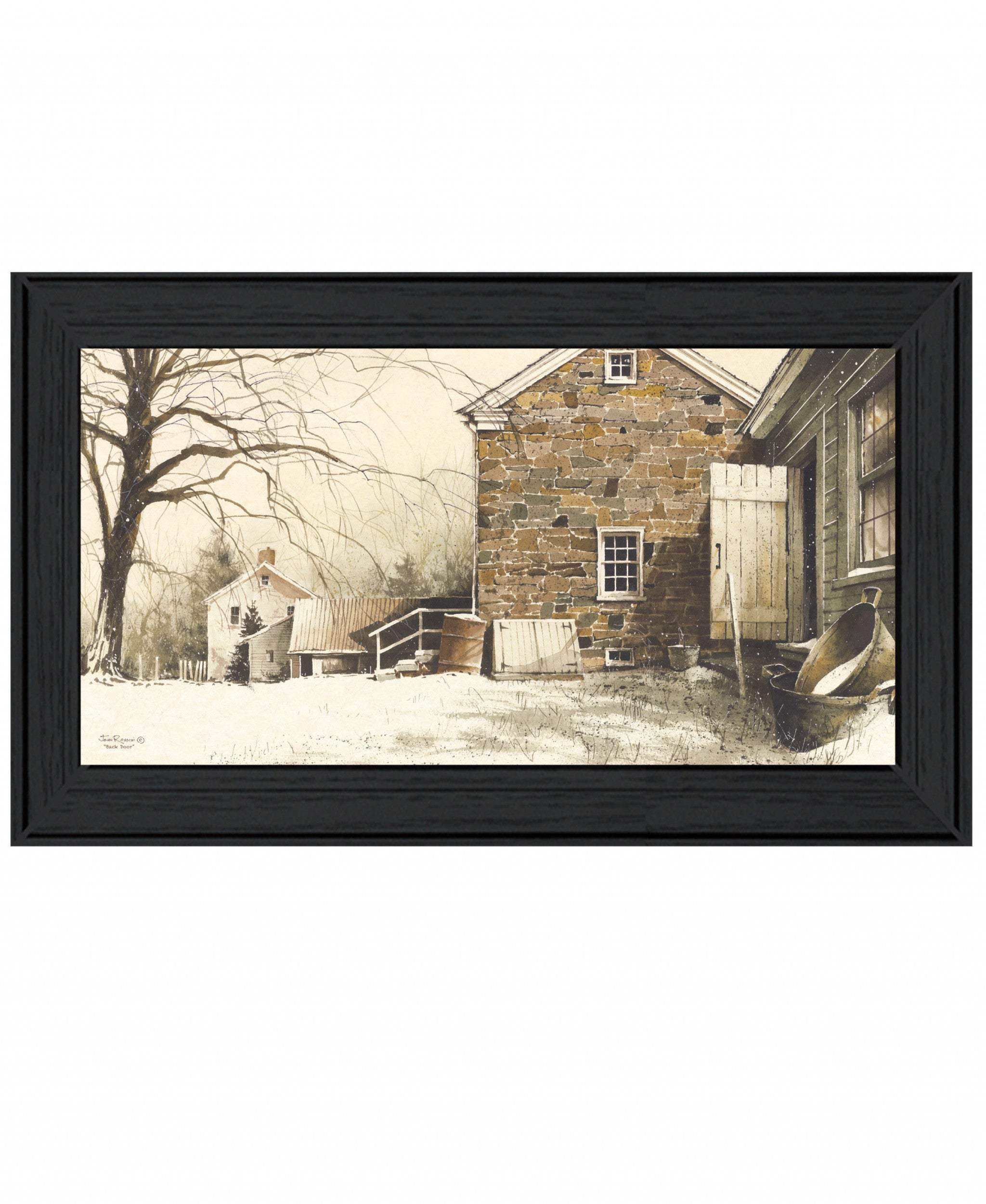 Back Door Black Framed Print Wall Art - Image 2