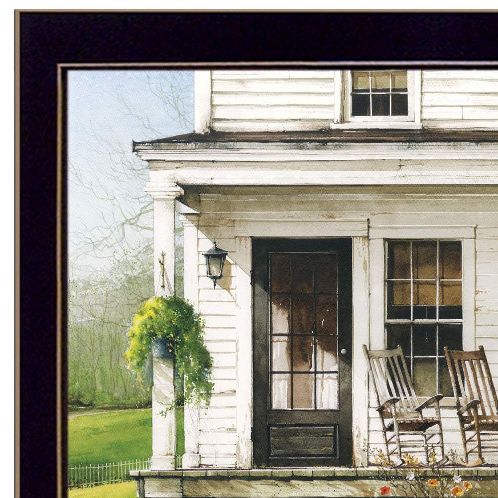 Back Porch Gathering 2 Black Framed Print Wall Art - Image 4