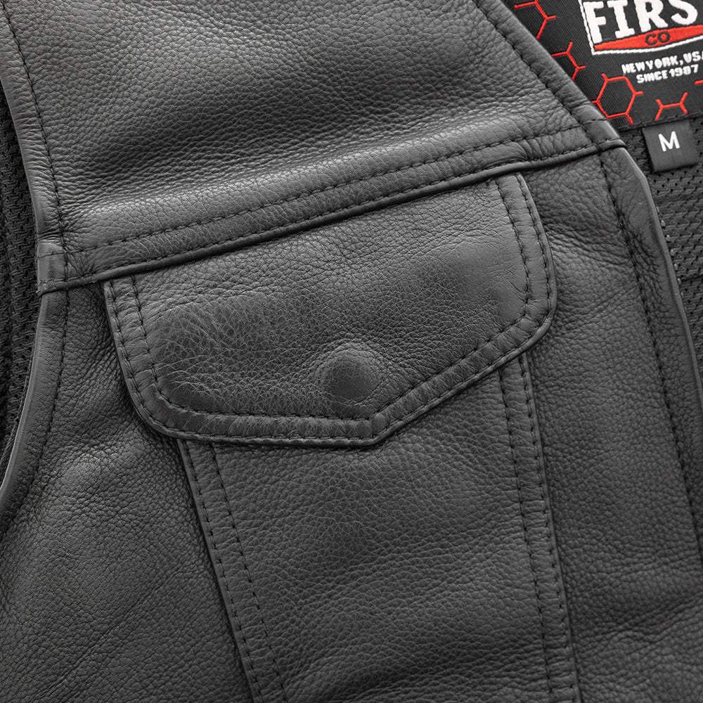 Badlands Men's Motorcycle Leather Vest - Image 5