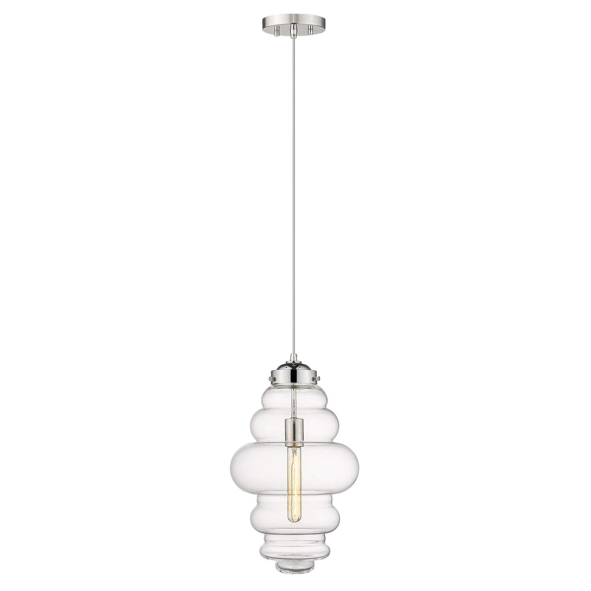 Ballina 1-Light Polished Nickel Mini-Pendant - Image 3
