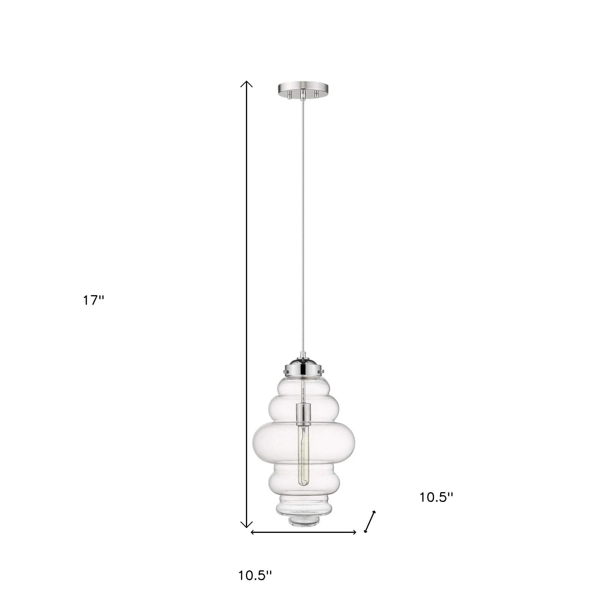 Ballina 1-Light Polished Nickel Mini-Pendant - Image 5