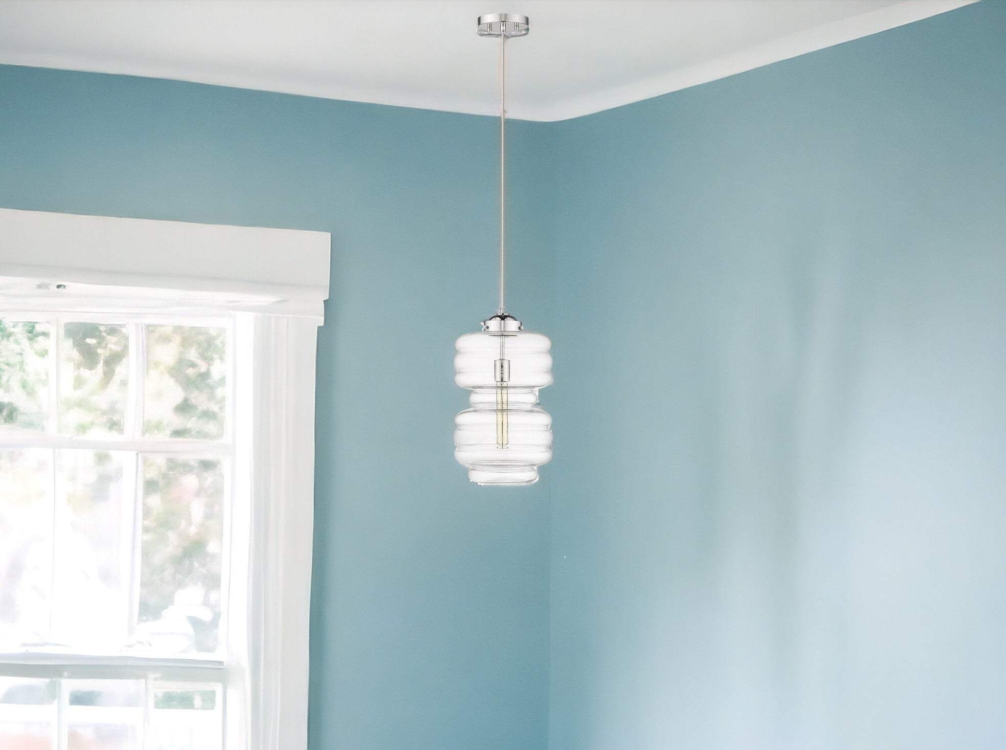 Ballina 1-Light Polished Nickel Mini-Pendant - Image 2