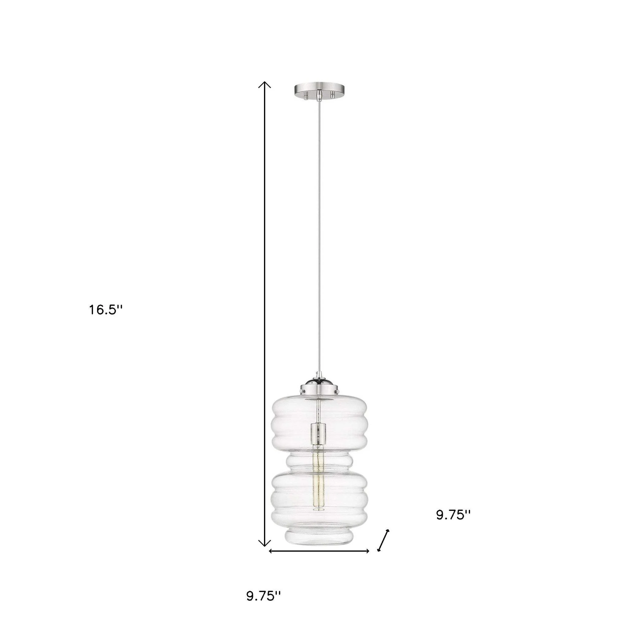 Ballina 1-Light Polished Nickel Mini-Pendant - Image 5