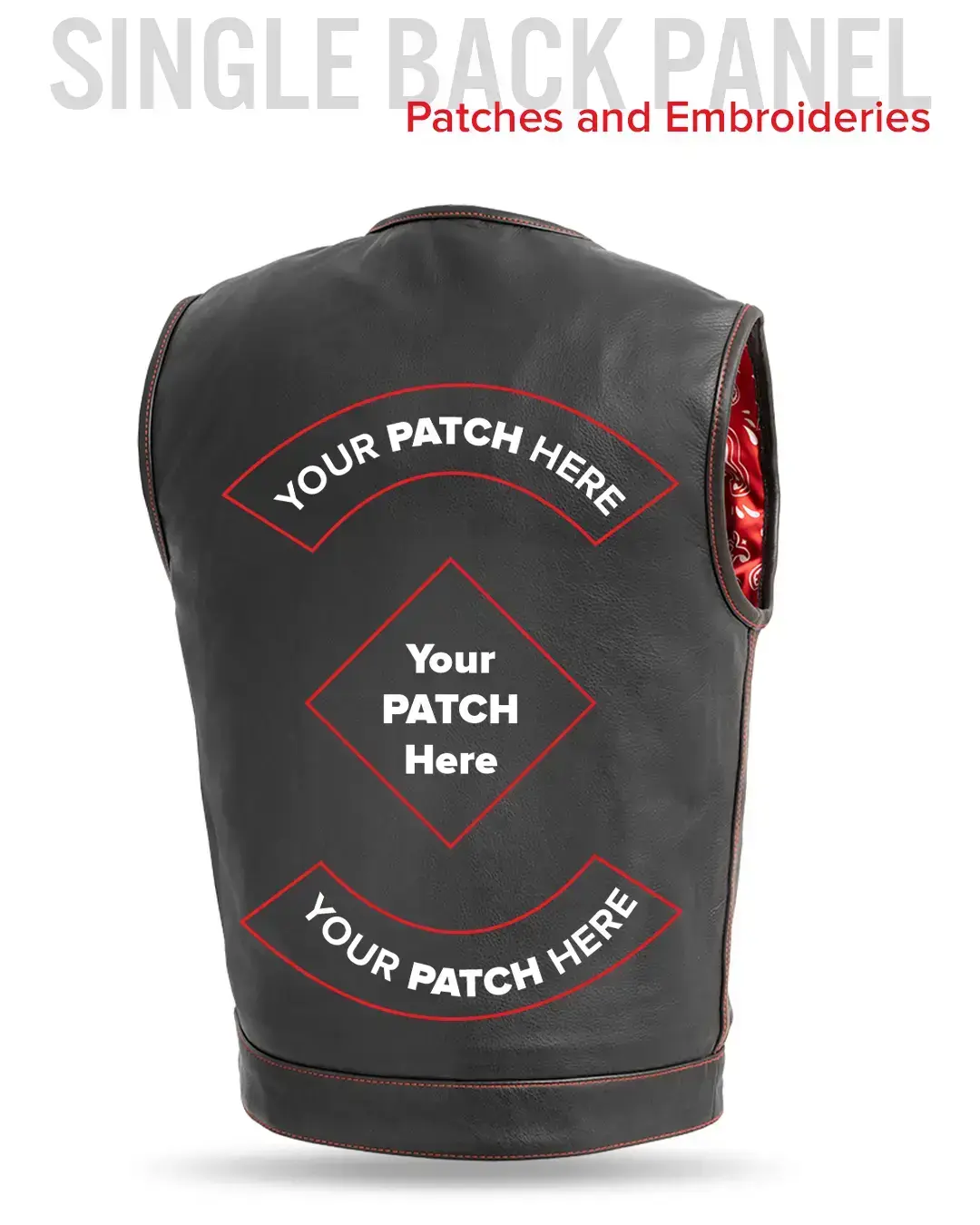 Bandit Men's Leather Motorcycle Vest - Image 16