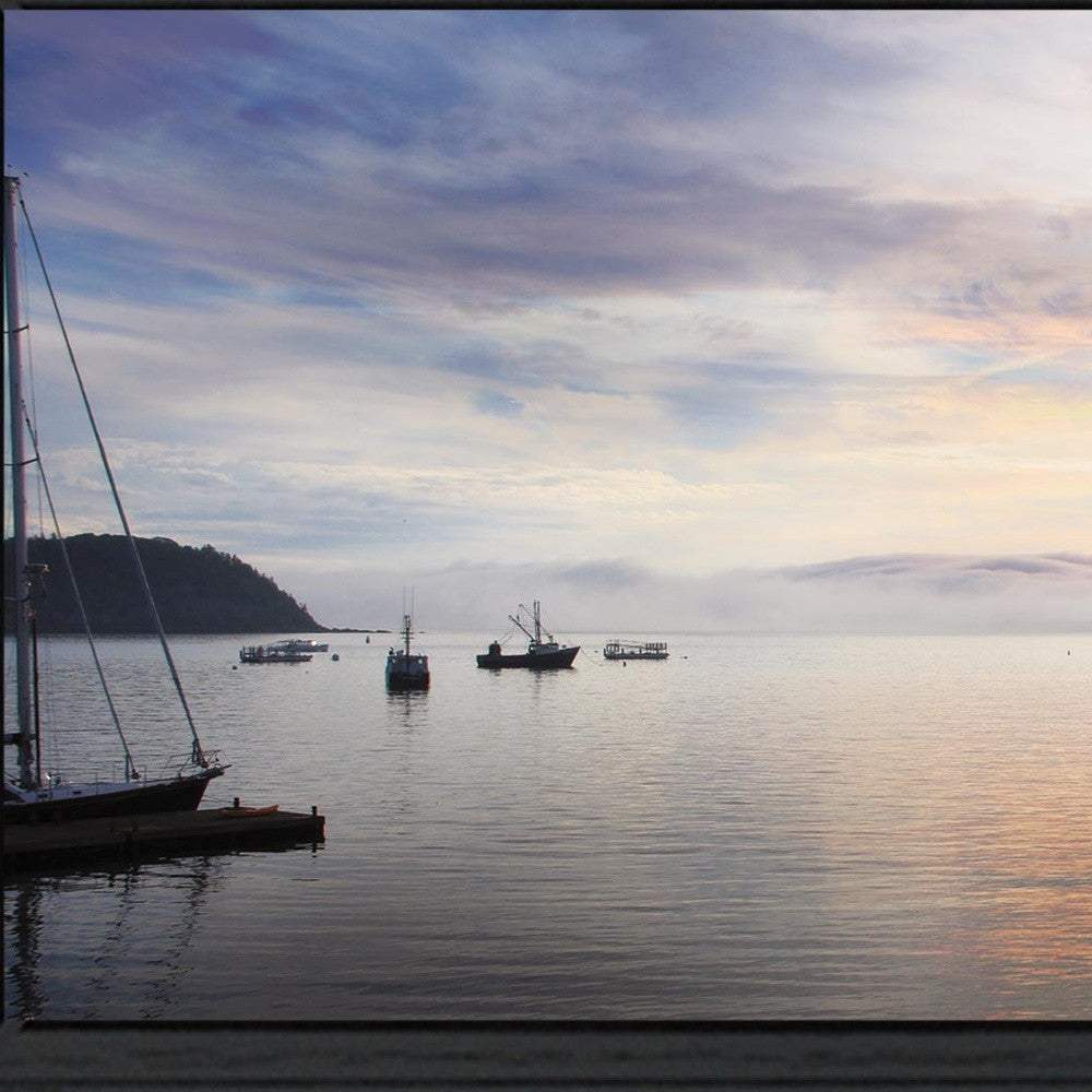 BAR HARBOR SILHOUETTES 2 Black Framed Print Wall Art - Image 4