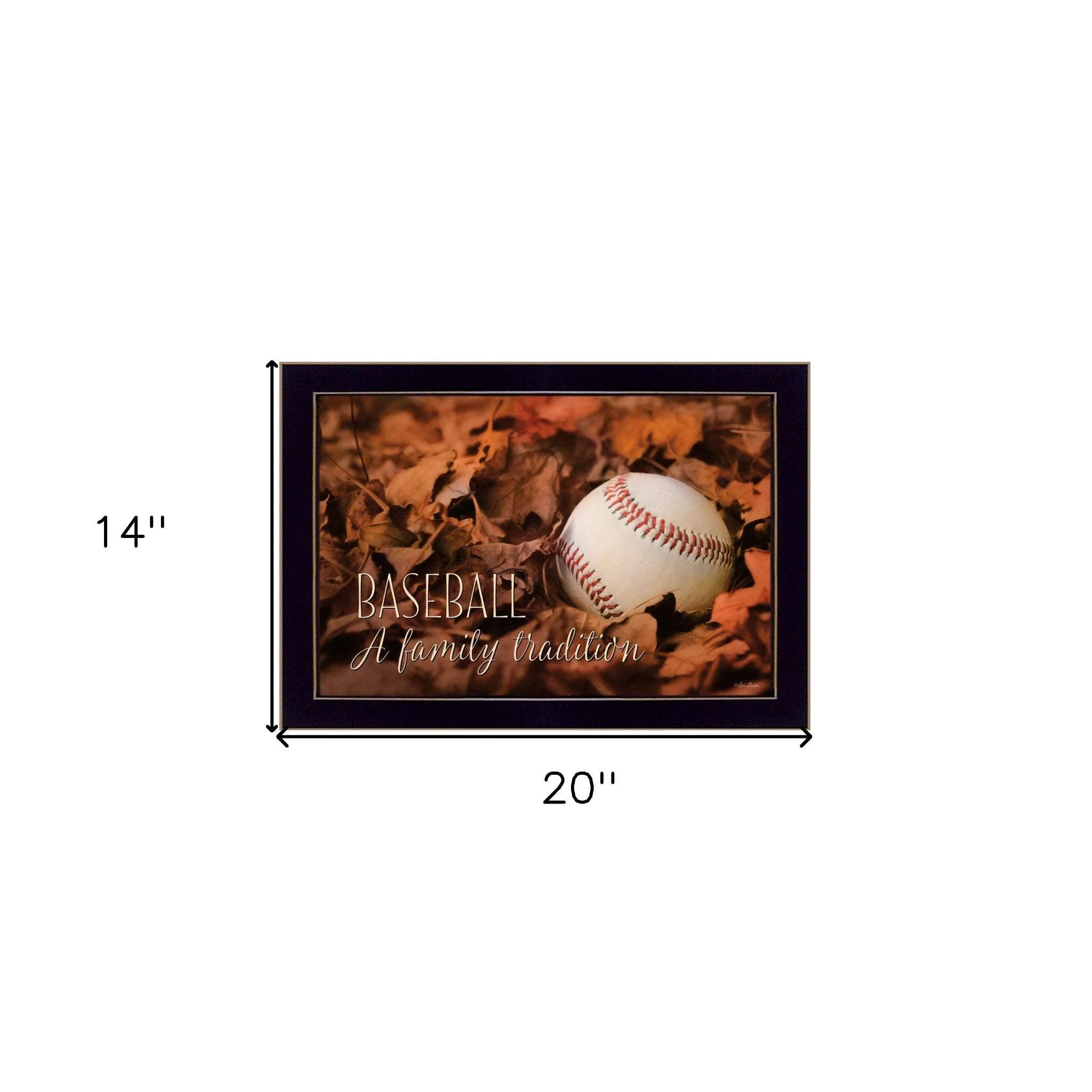 Baseball A Family Tradition Black Framed Print Wall Art - Image 5