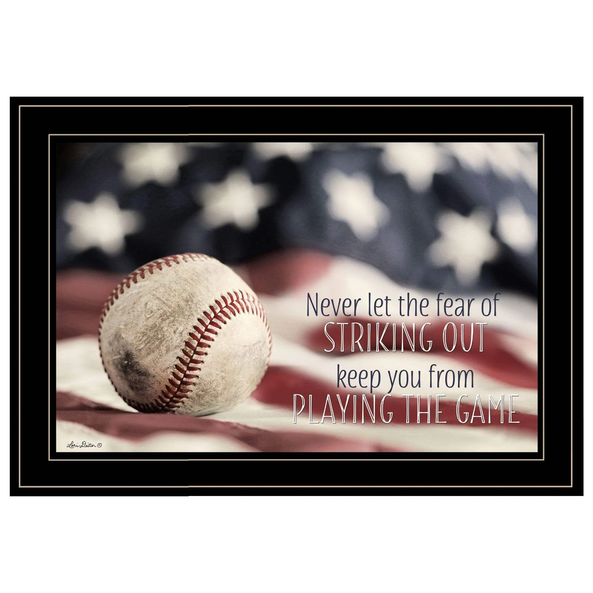 Baseball Playing the Game 2 Black Framed Print Wall Art - Image 2