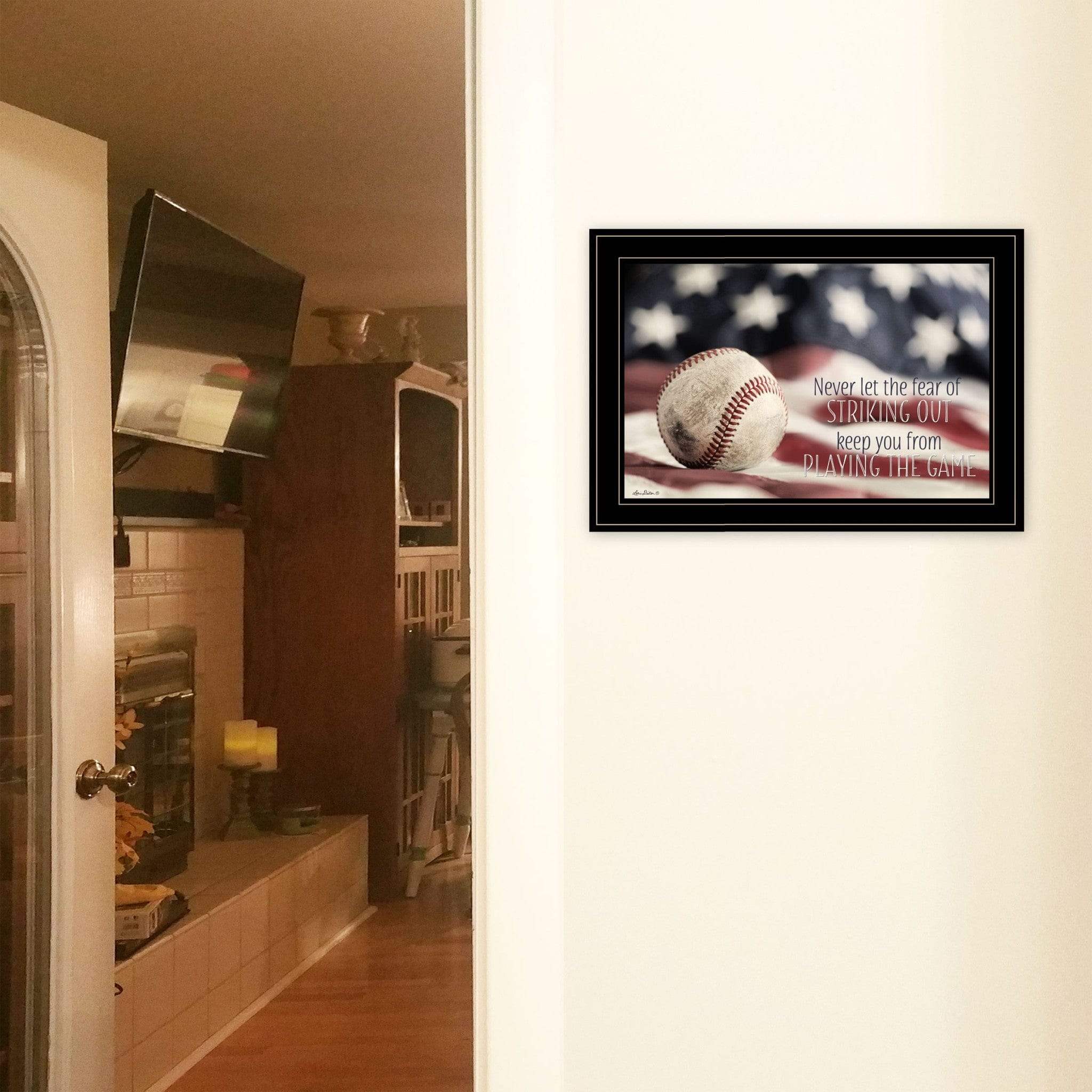 Baseball Playing the Game 2 Black Framed Print Wall Art - Image 4