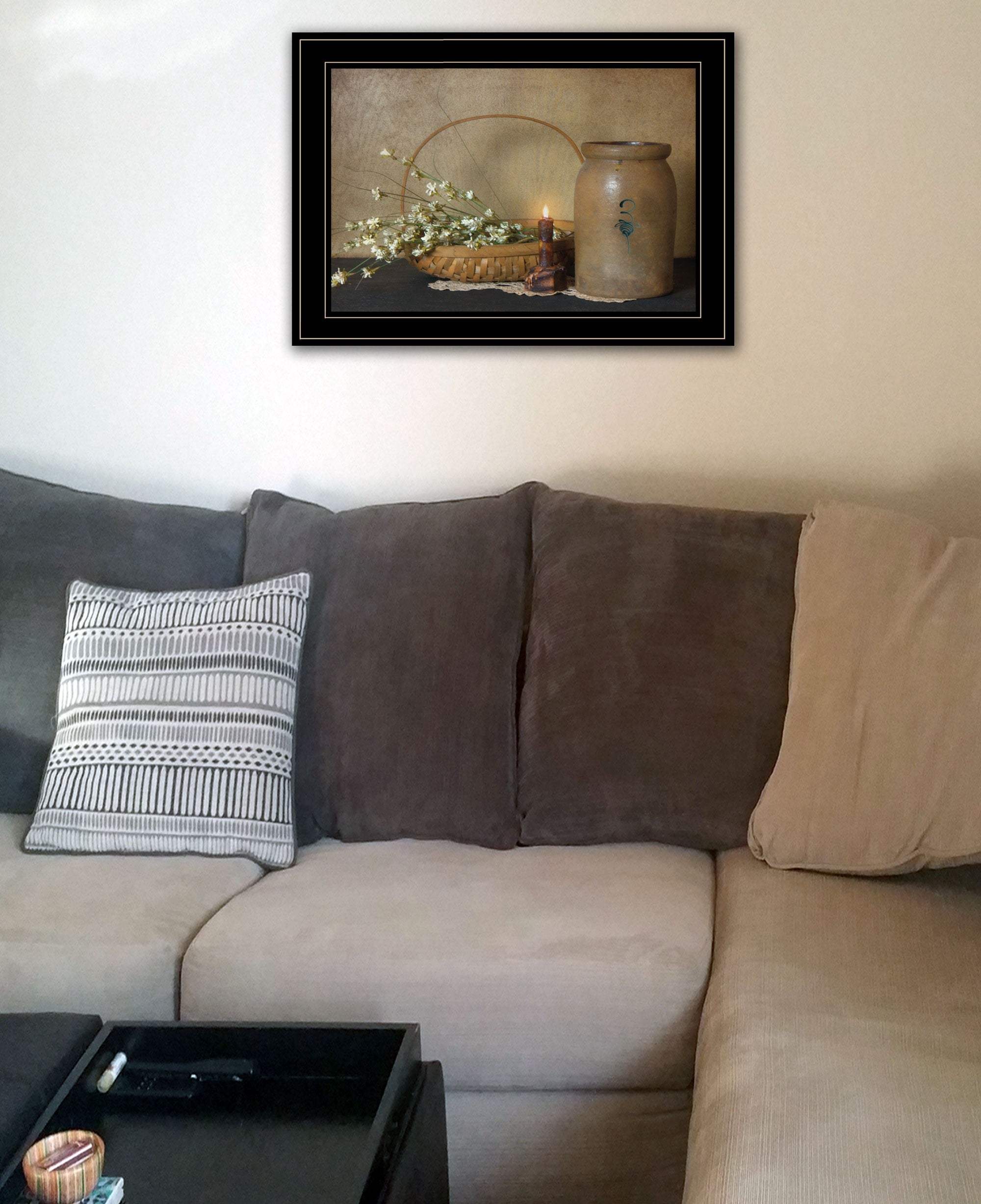 Basket of Flowers 2 Black Framed Print Wall Art - Image 5
