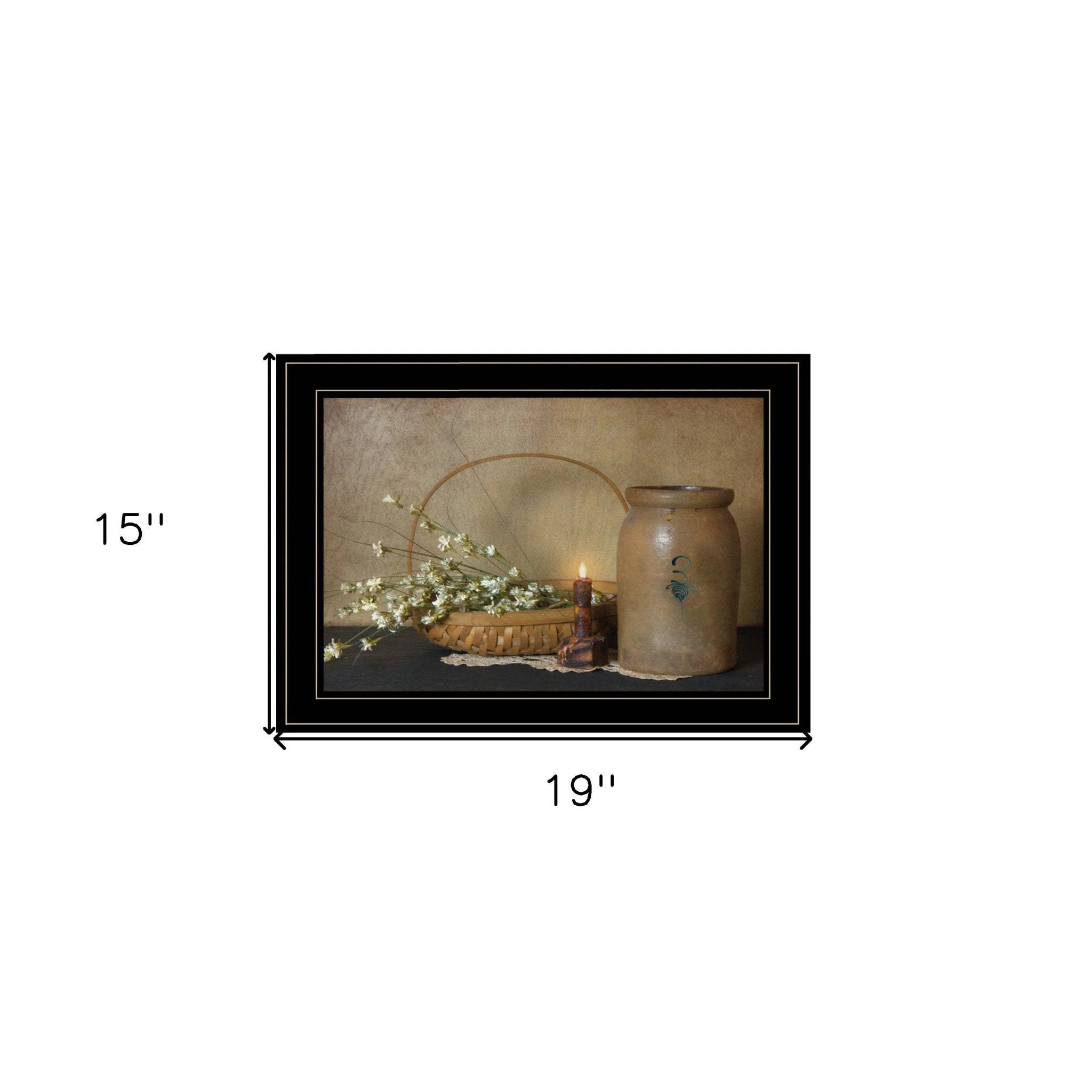 Basket of Flowers 2 Black Framed Print Wall Art - Image 6