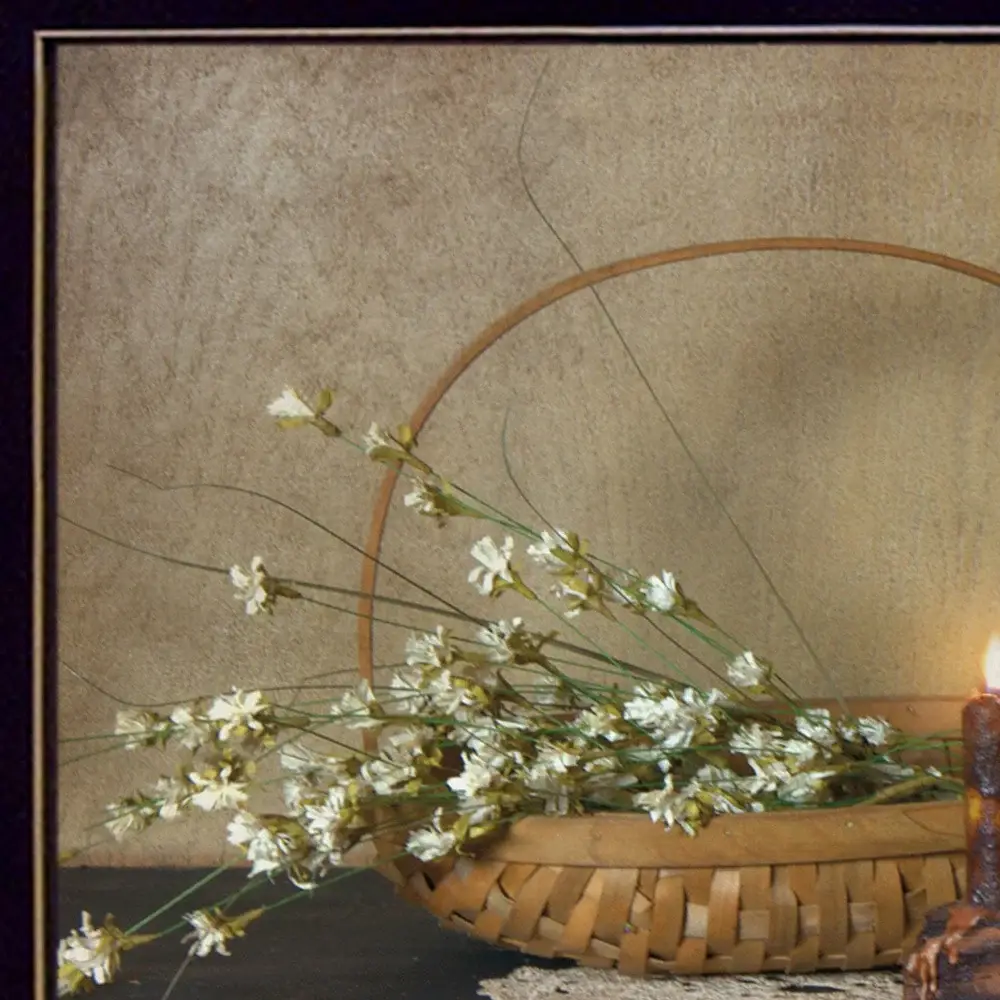 Basket of Flowers 3 Black Framed Print Wall Art - Image 4