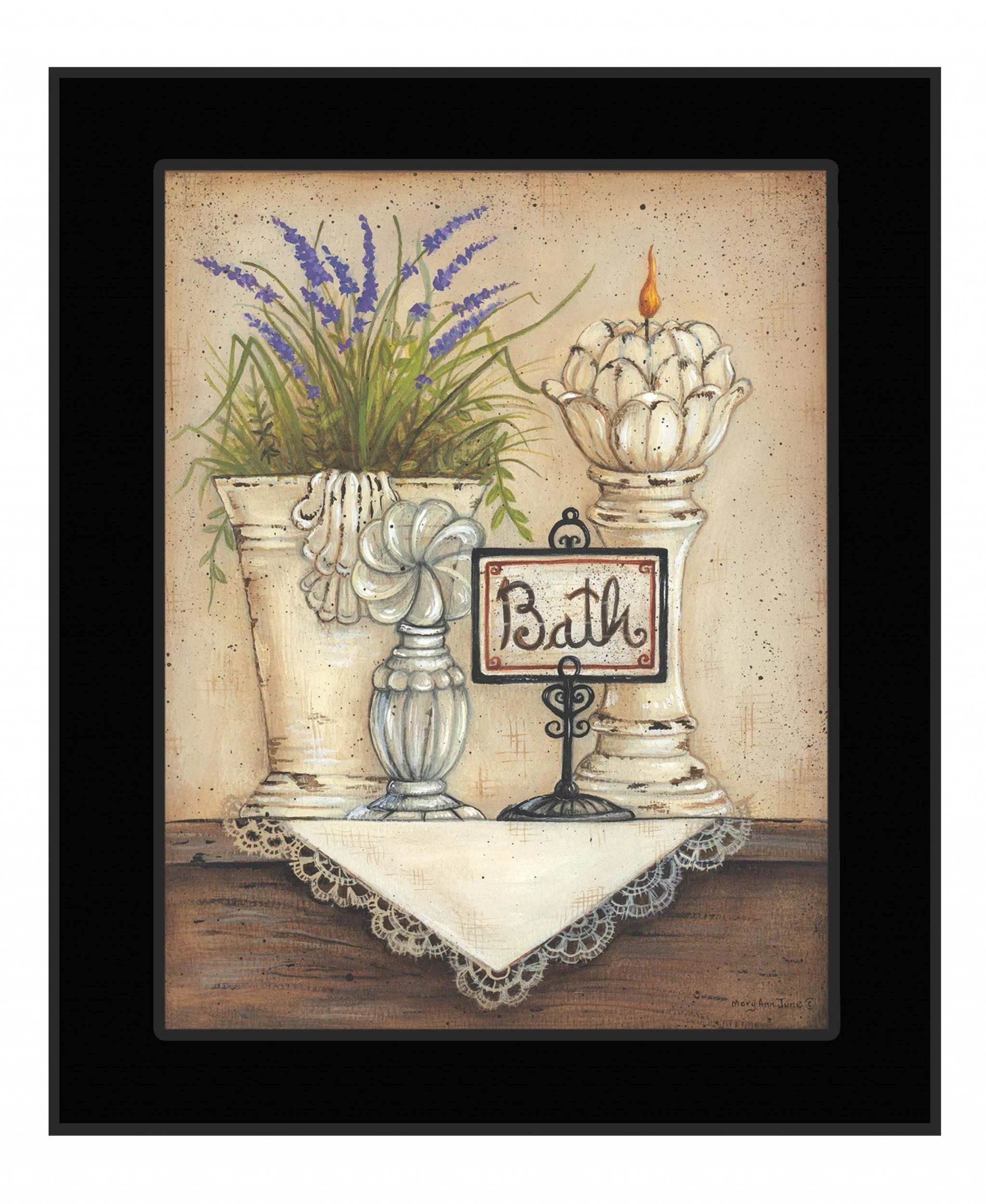 Bath 3 Black Framed Print Bathroom Wall Art - Image 2