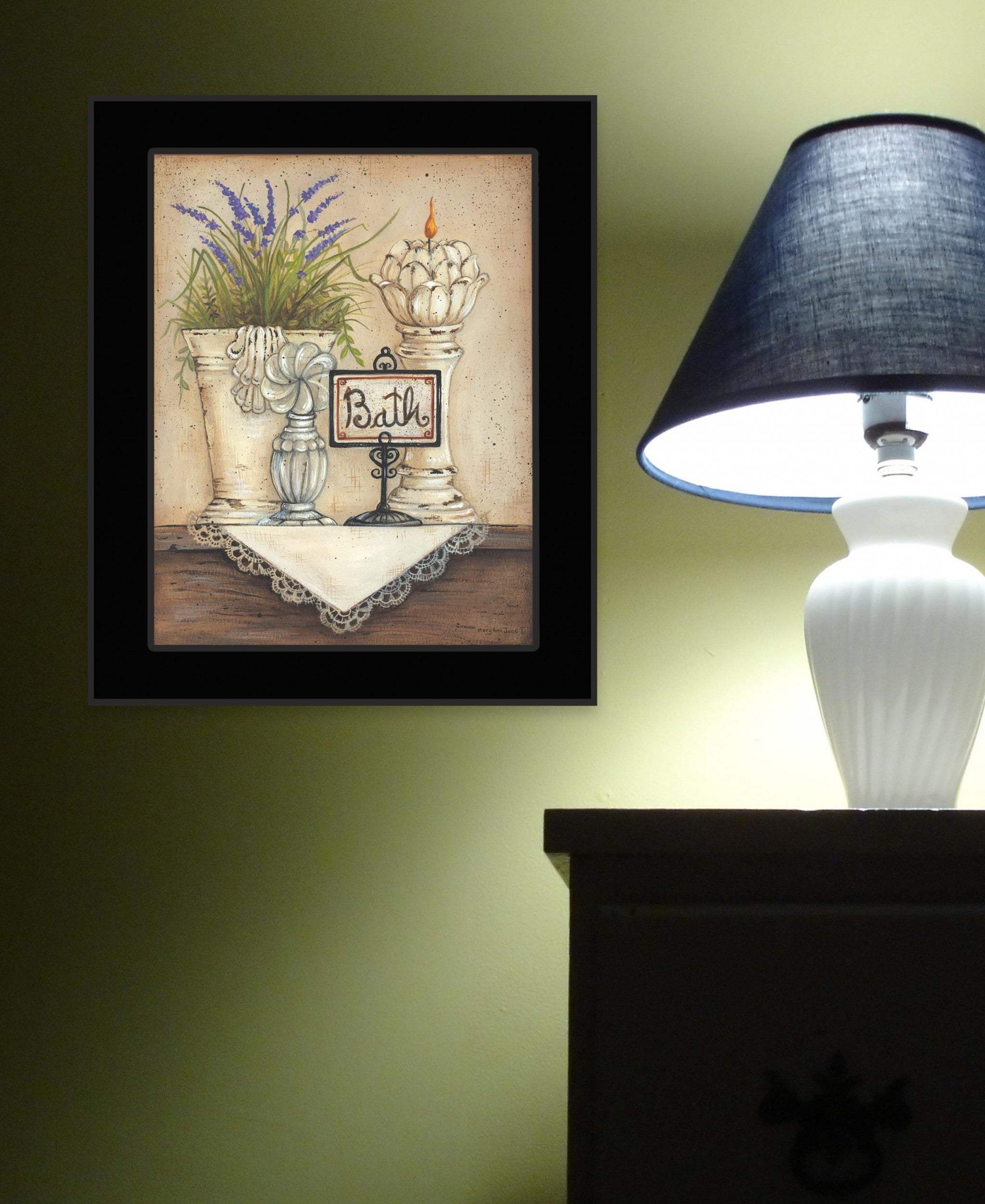Bath 3 Black Framed Print Bathroom Wall Art - Image 4