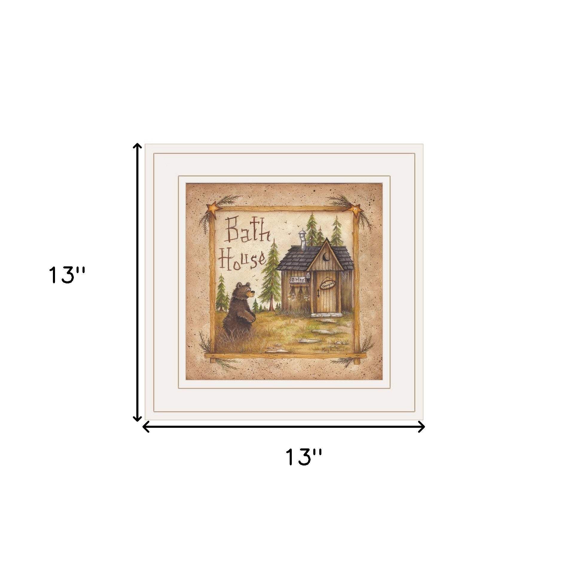 Bath House 3 White Framed Print Bathroom Wall Art - Image 5