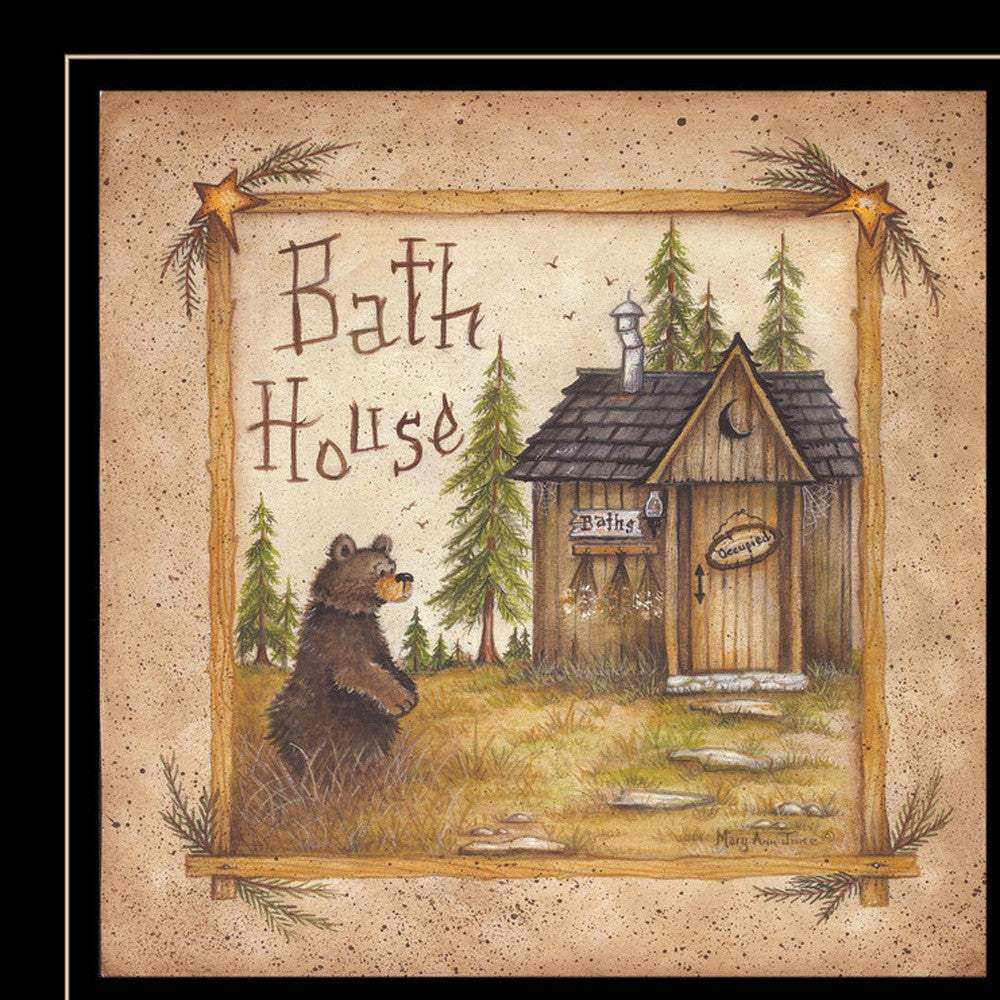 Bath House 4 Black Framed Print Bathroom Wall Art - Image 2