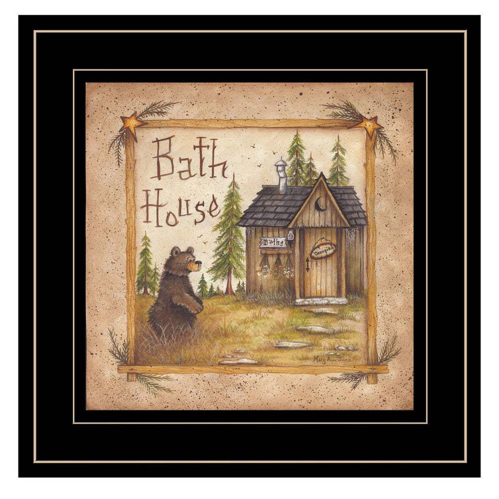 Bath House 4 Black Framed Print Bathroom Wall Art - Image 3