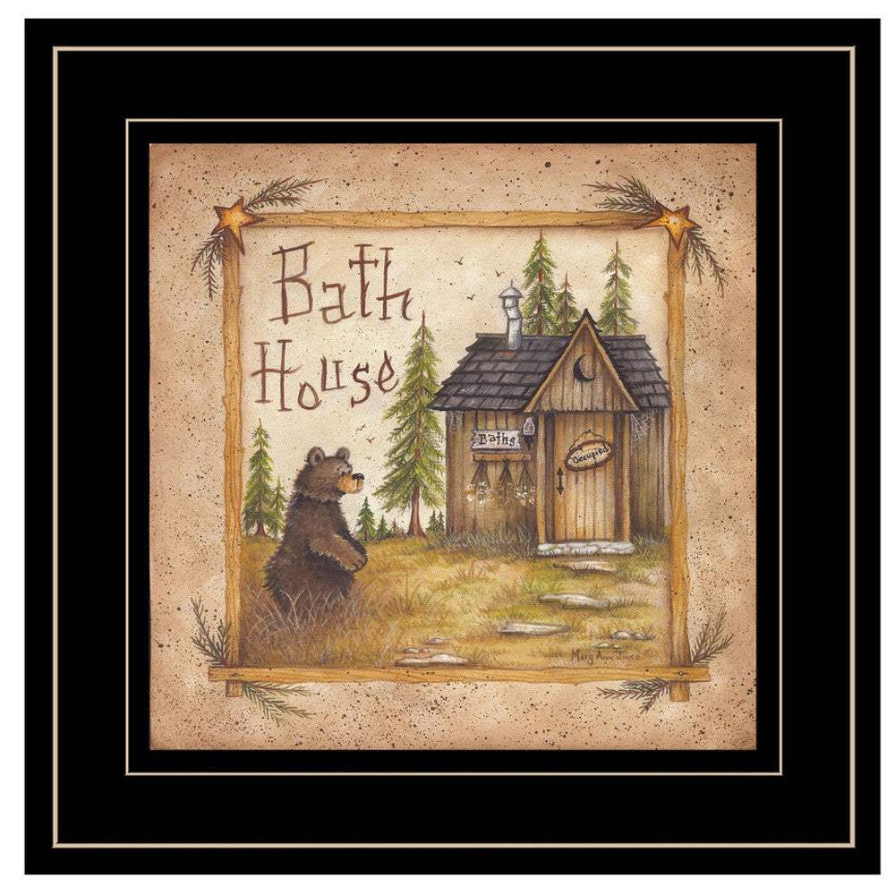 Bath House 4 Black Framed Print Bathroom Wall Art - Image 4