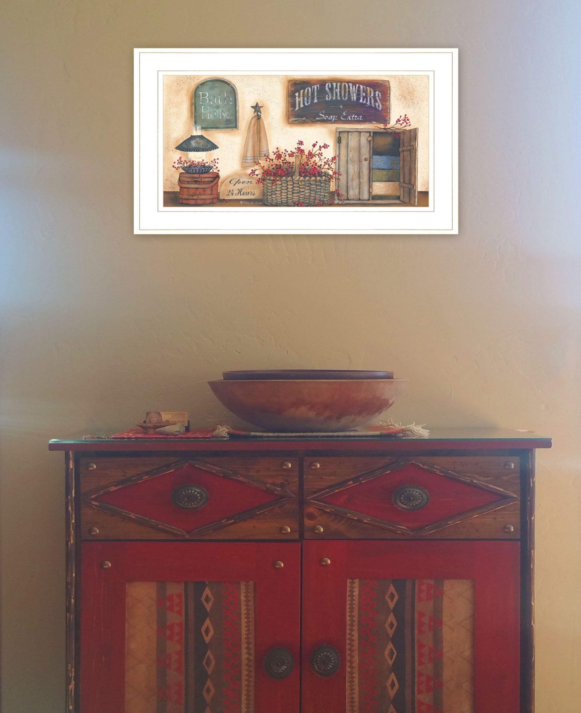 Bath House Collection 1 White Framed Print Bathroom Wall Art - Image 4