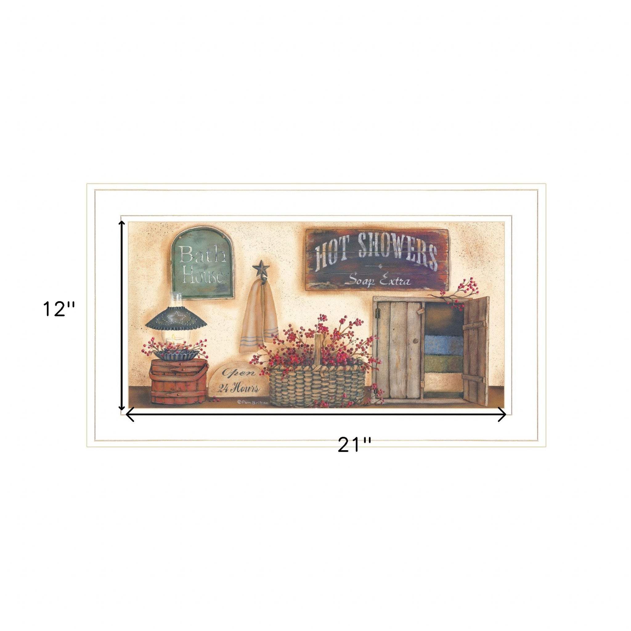 Bath House Collection 1 White Framed Print Bathroom Wall Art - Image 5