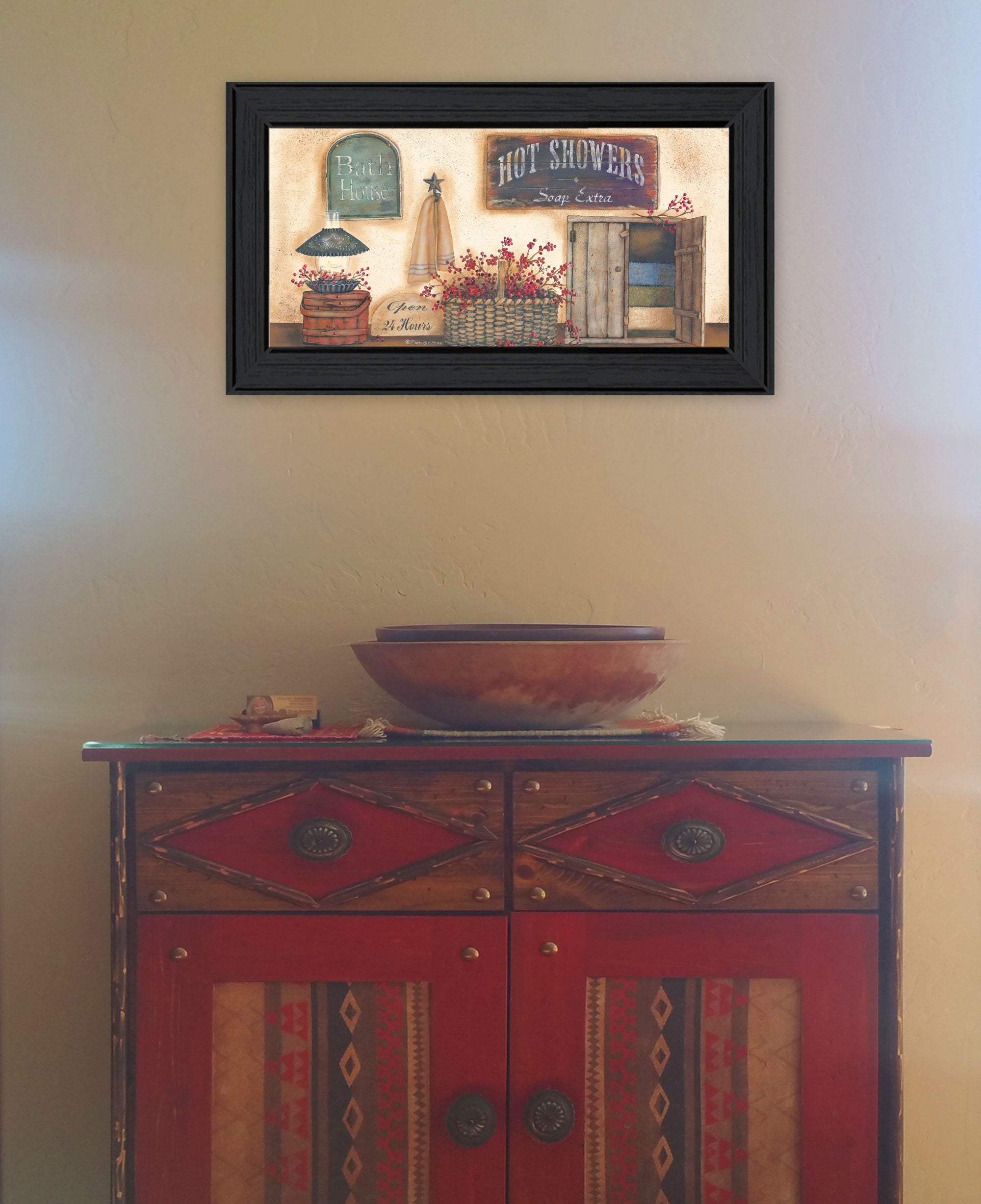 Bath House Collection 2 Black Framed Print Bathroom Wall Art - Image 4