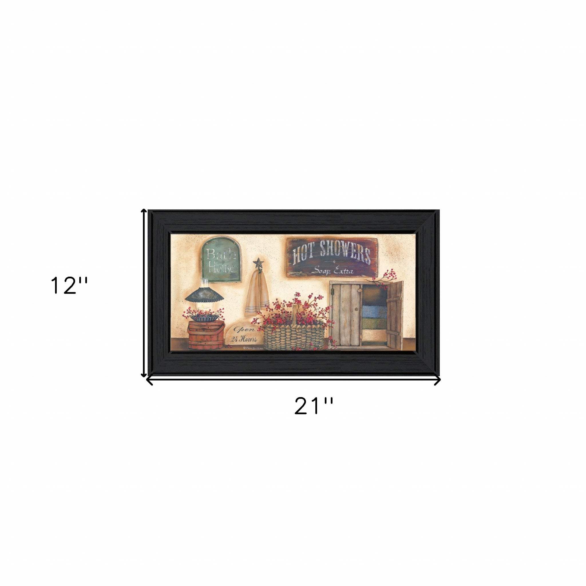 Bath House Collection 2 Black Framed Print Bathroom Wall Art - Image 5