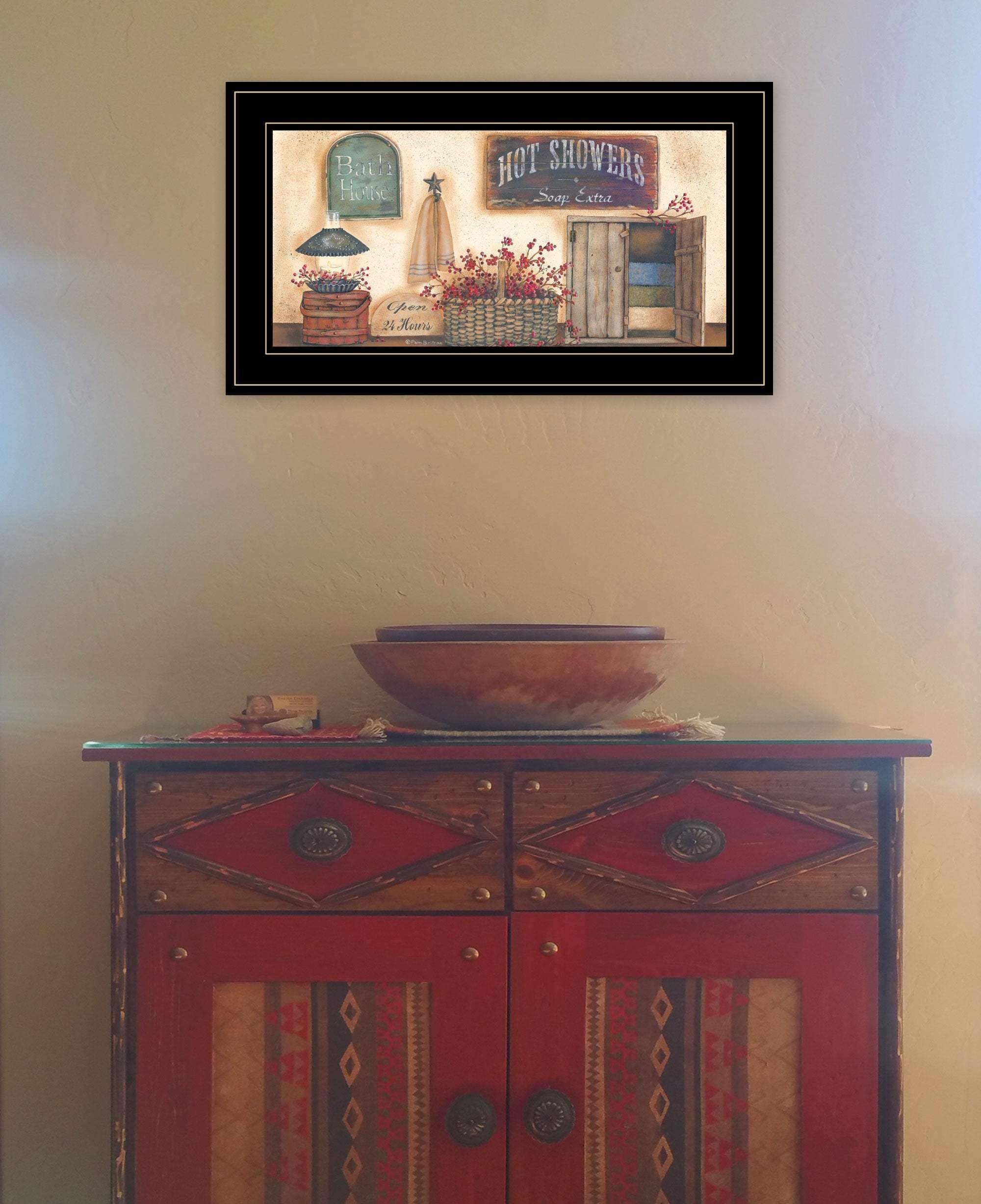 Bath House Collection 3 Black Framed Print Bathroom Wall Art - Image 4