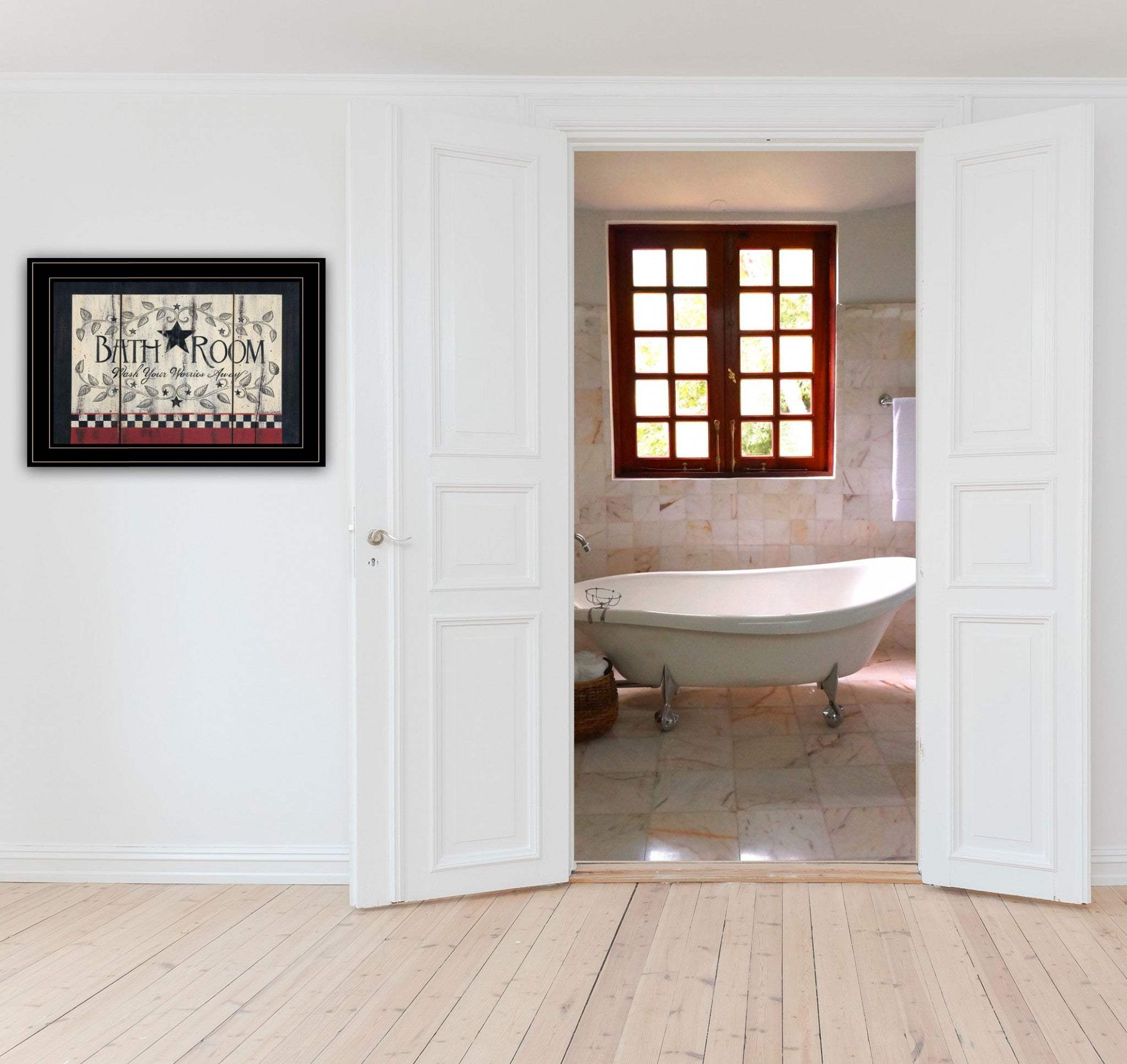 Bath Room Black Framed Print Bathroom Wall Art - Image 4