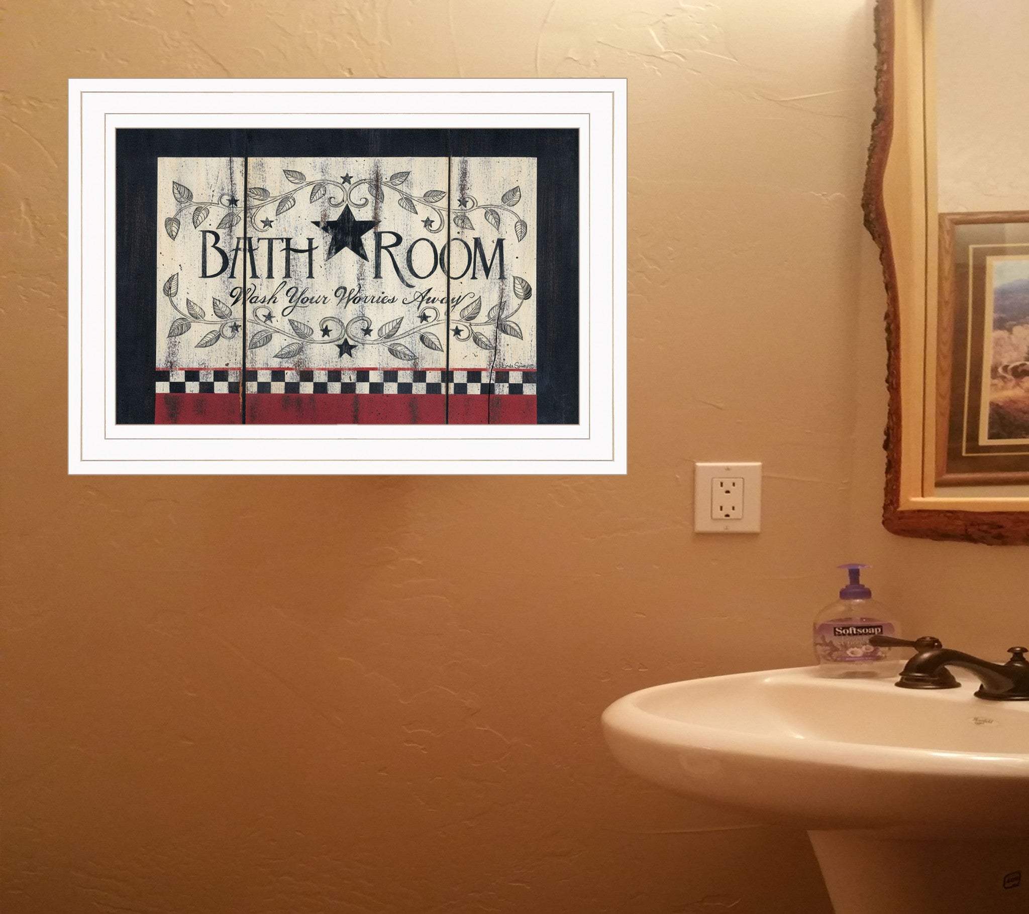 Bathroom 2 White Framed Print Bathroom Wall Art - Image 4