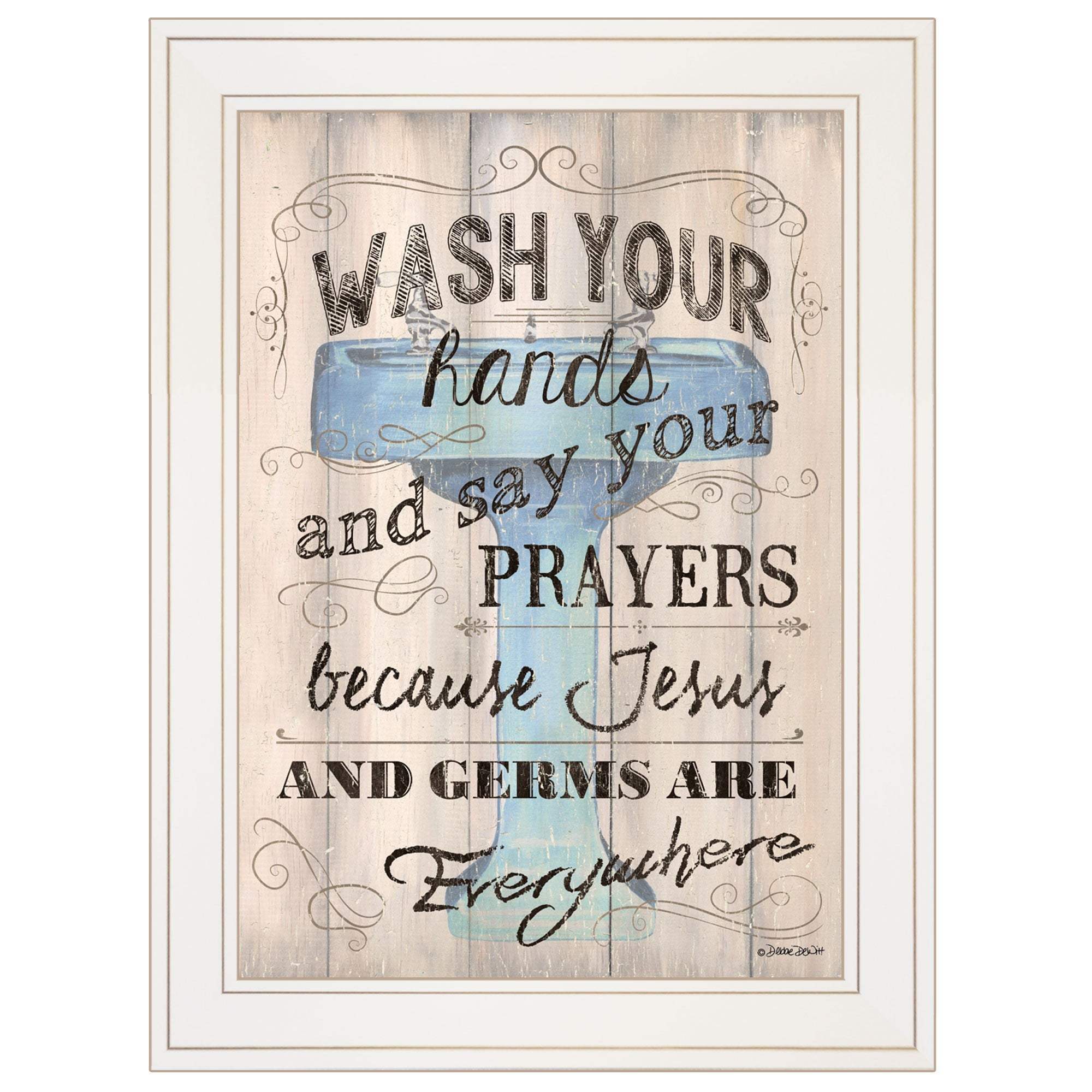 Bathroom Humor 1 White Framed Print Bathroom Wall Art - Image 2