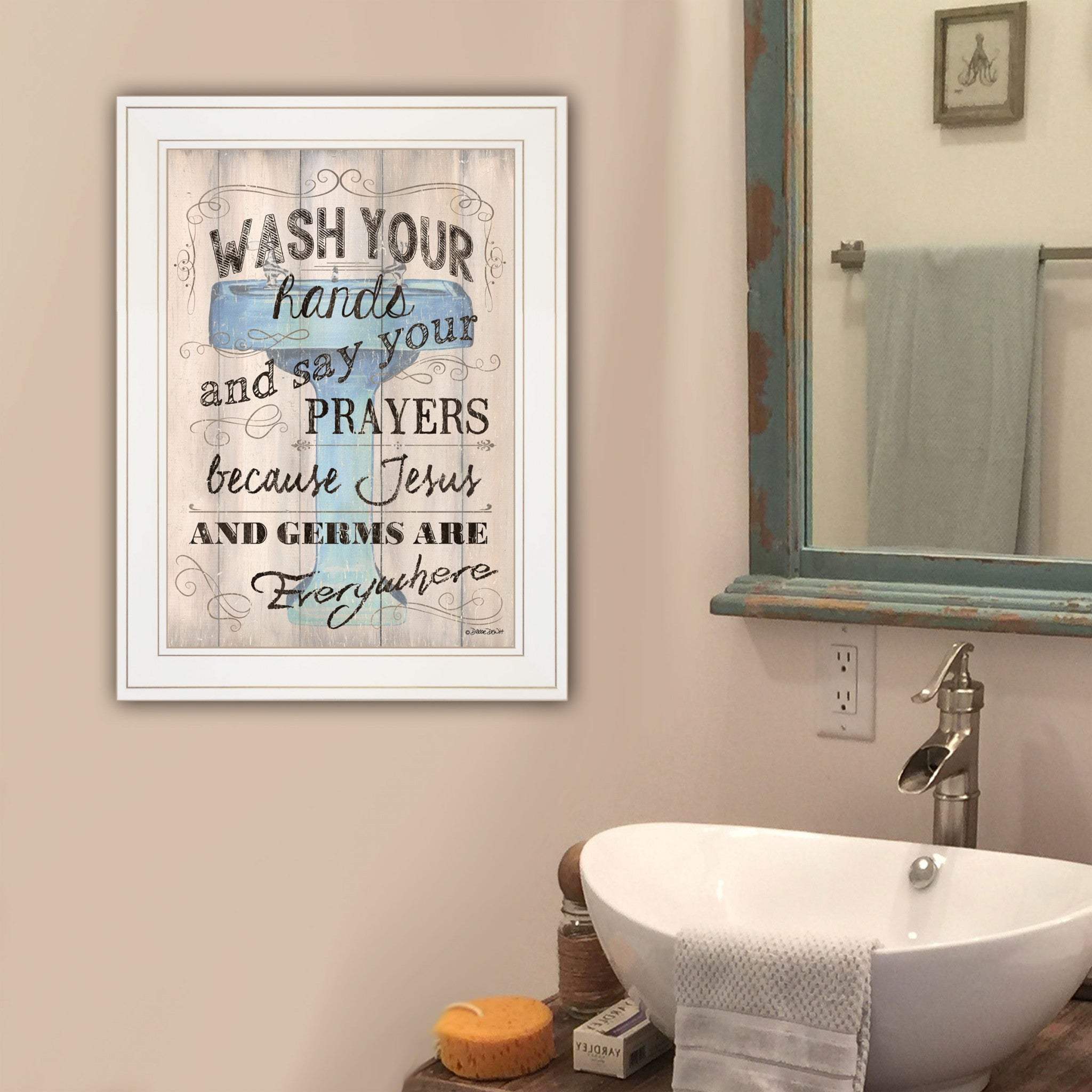 Bathroom Humor 1 White Framed Print Bathroom Wall Art - Image 4