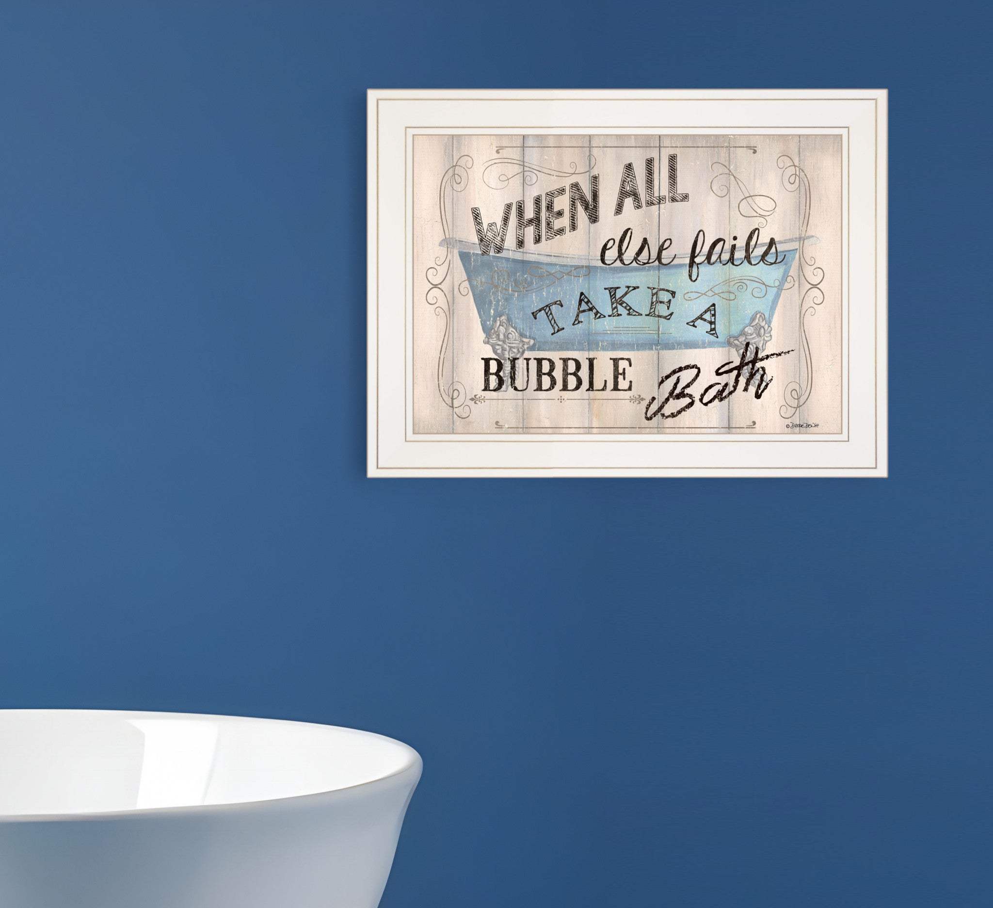 Bathroom Humor 3 White Framed Print Bathroom Wall Art - Image 2