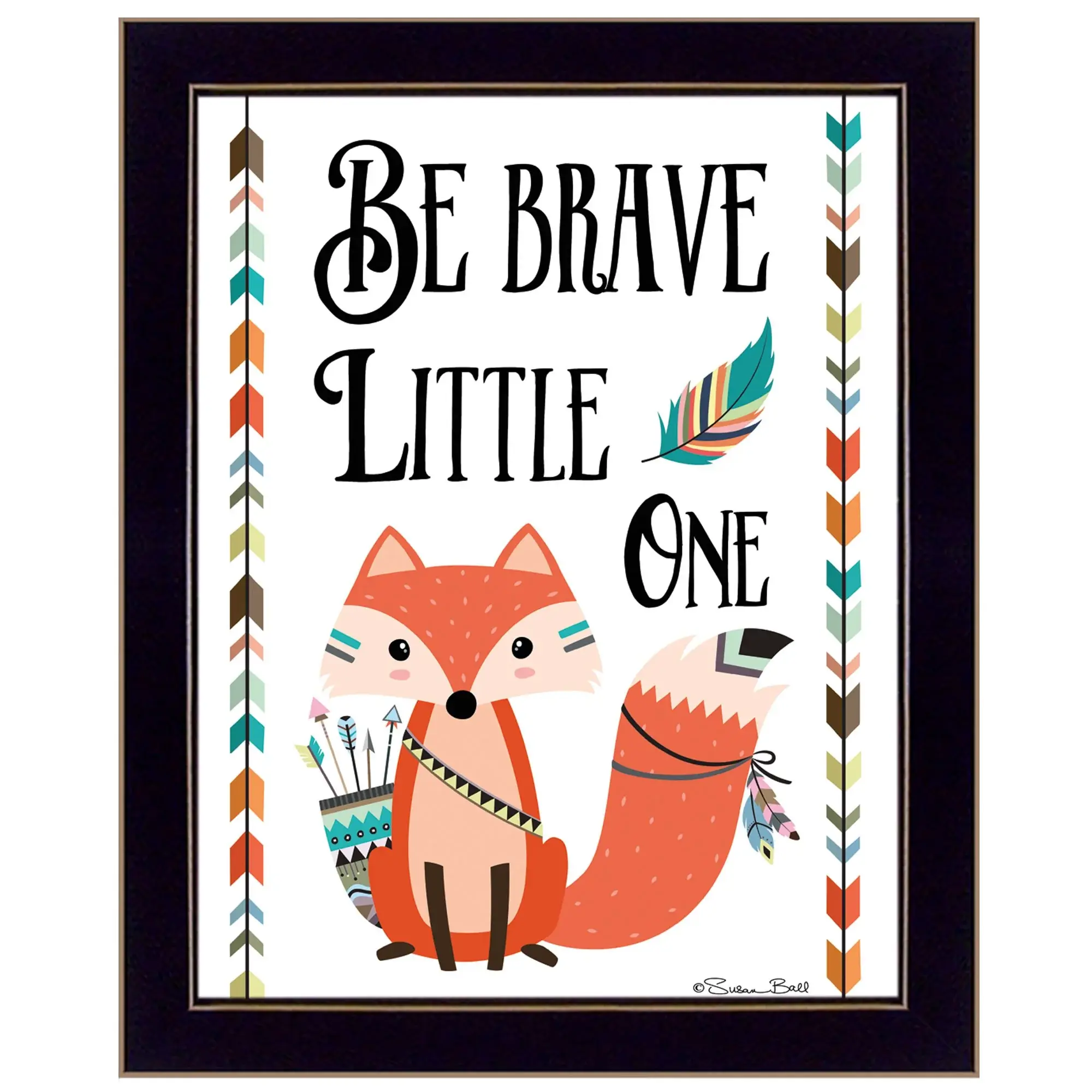 Be Brave Little One 1 Black Framed Print Wall Art - Image 2
