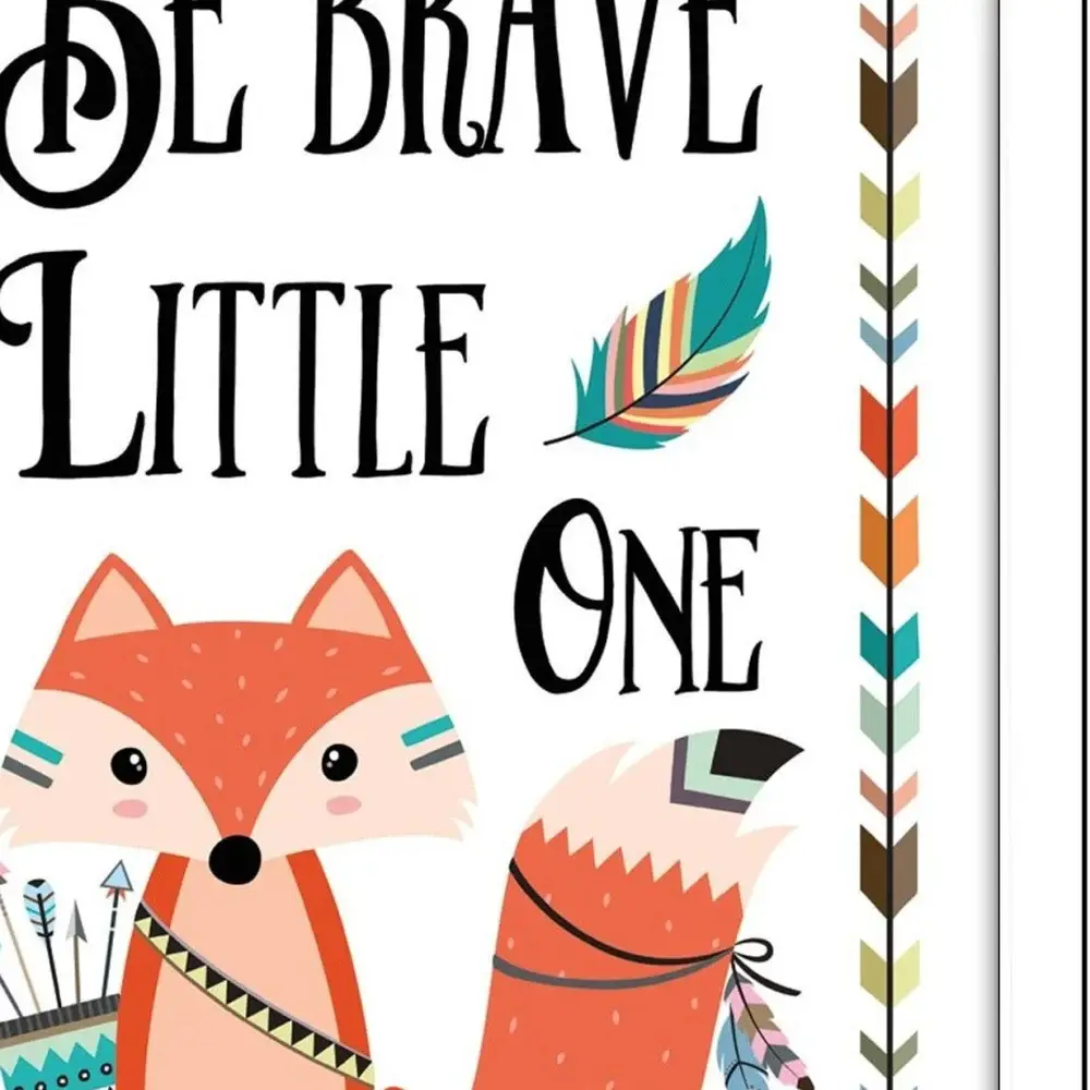 Be Brave Little One 2 White Framed Print Wall Art - Image 4