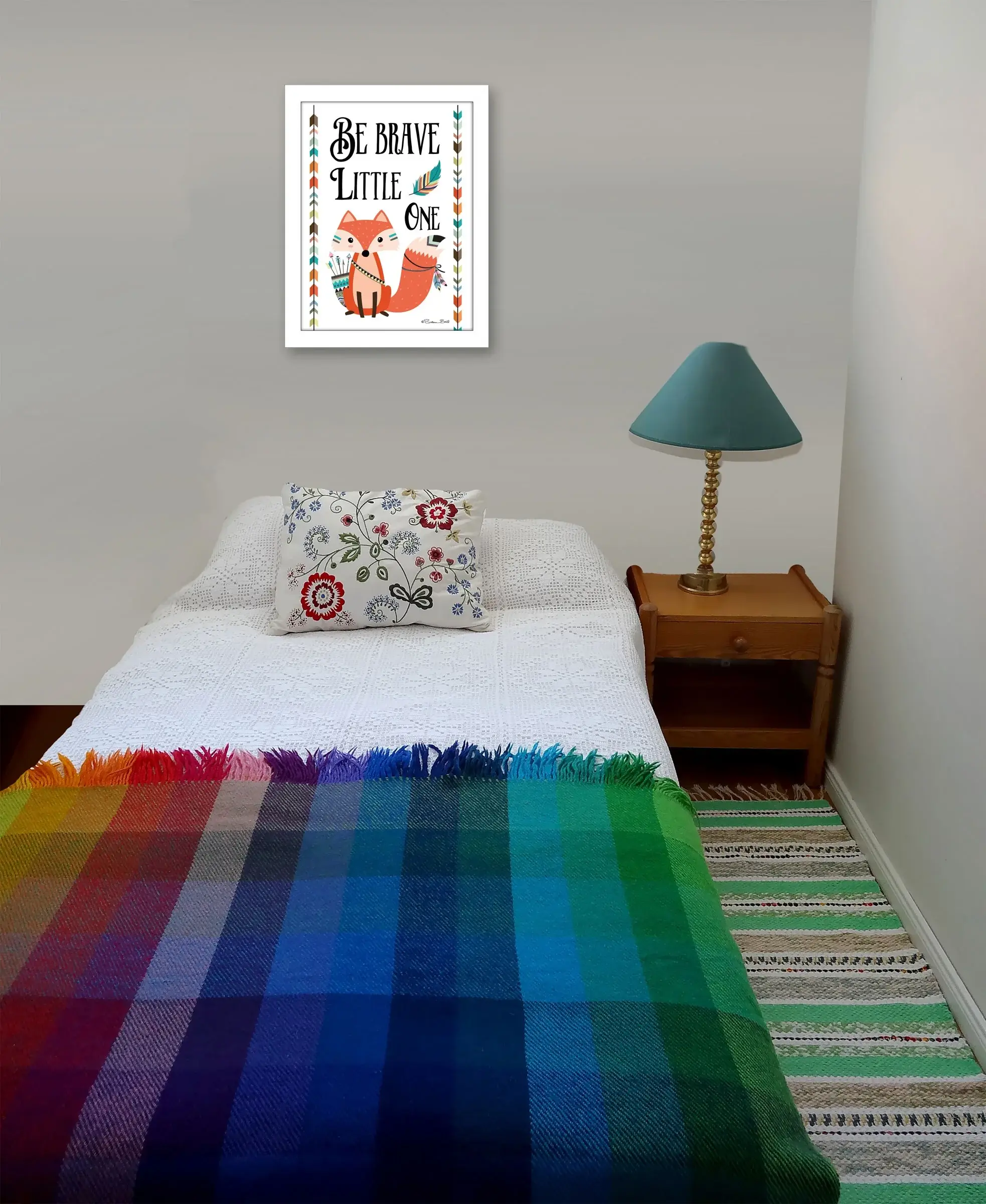 Be Brave Little One 2 White Framed Print Wall Art - Image 5