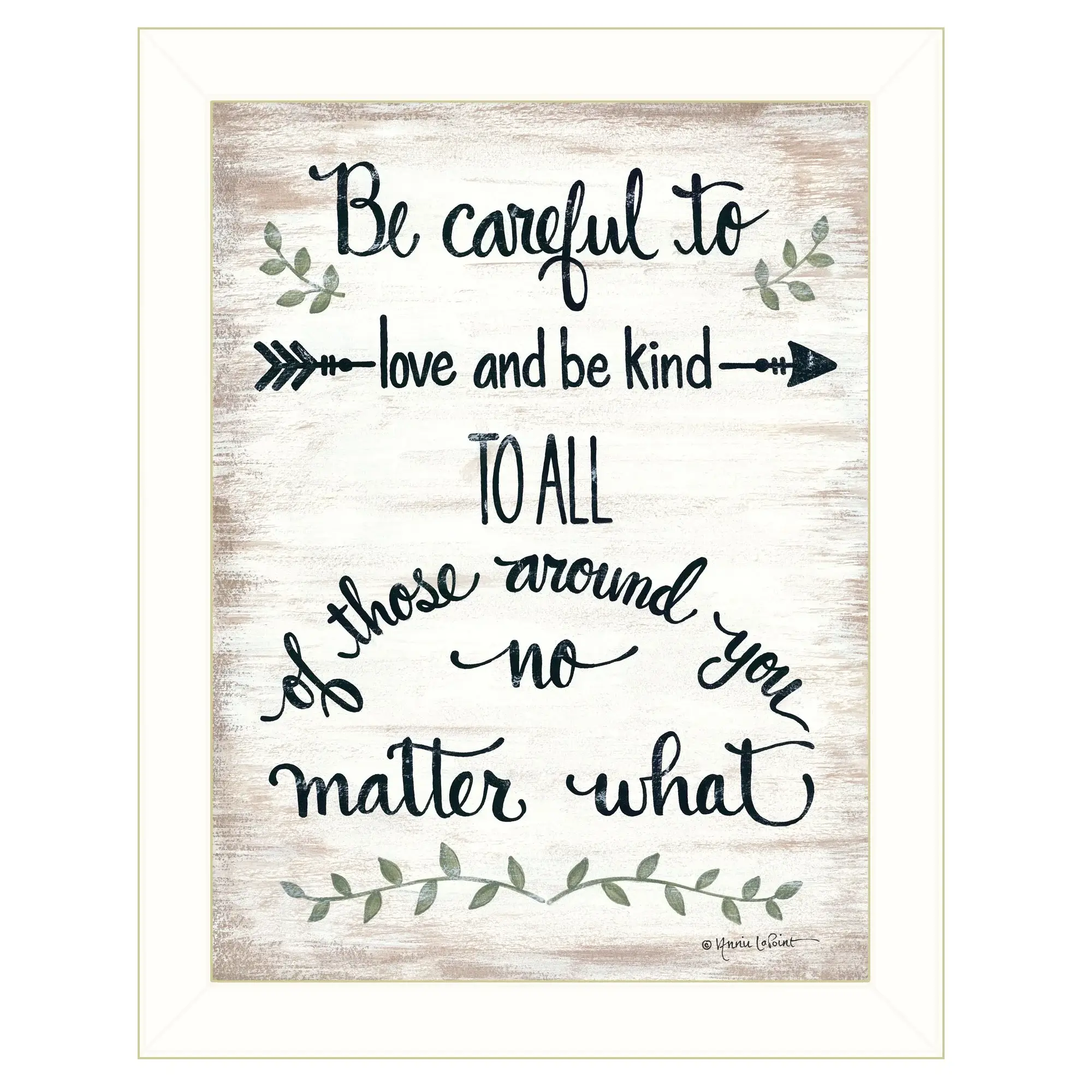 Be Careful 1 White Framed Print Wall Art - Image 2