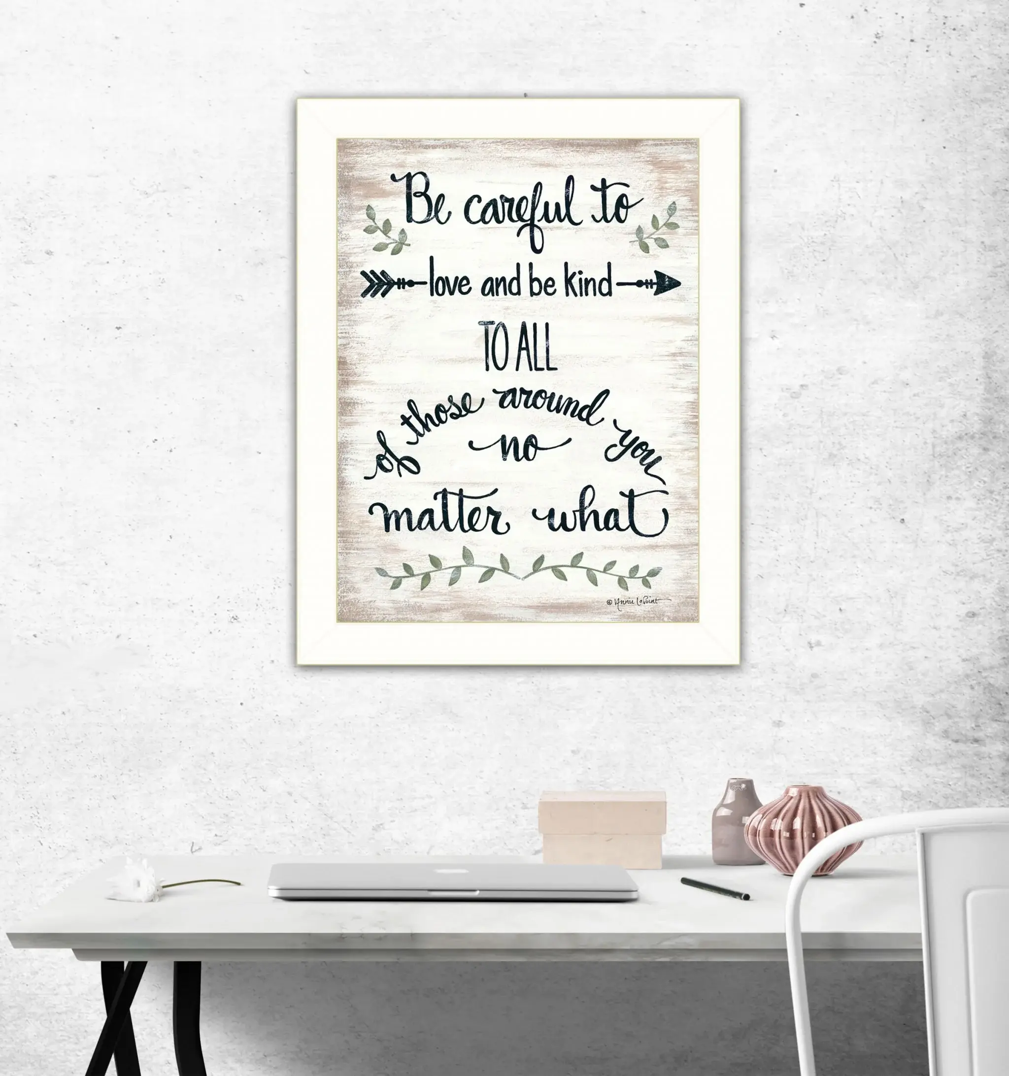 Be Careful 1 White Framed Print Wall Art - Image 5