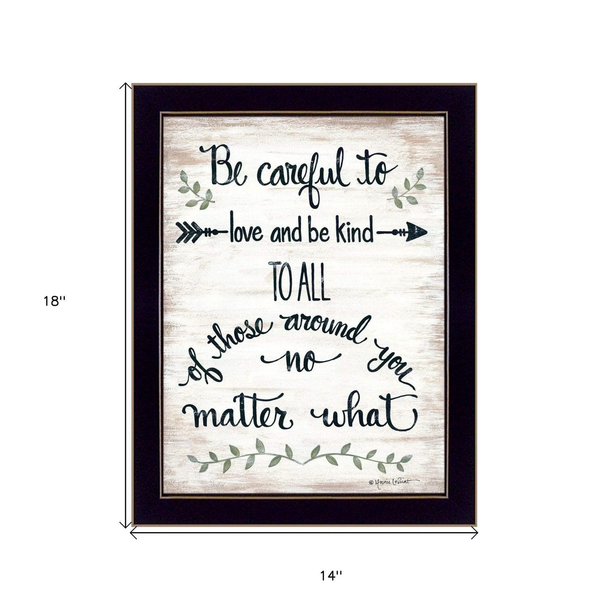 Be Careful 2 Black Framed Print Wall Art - Image 4