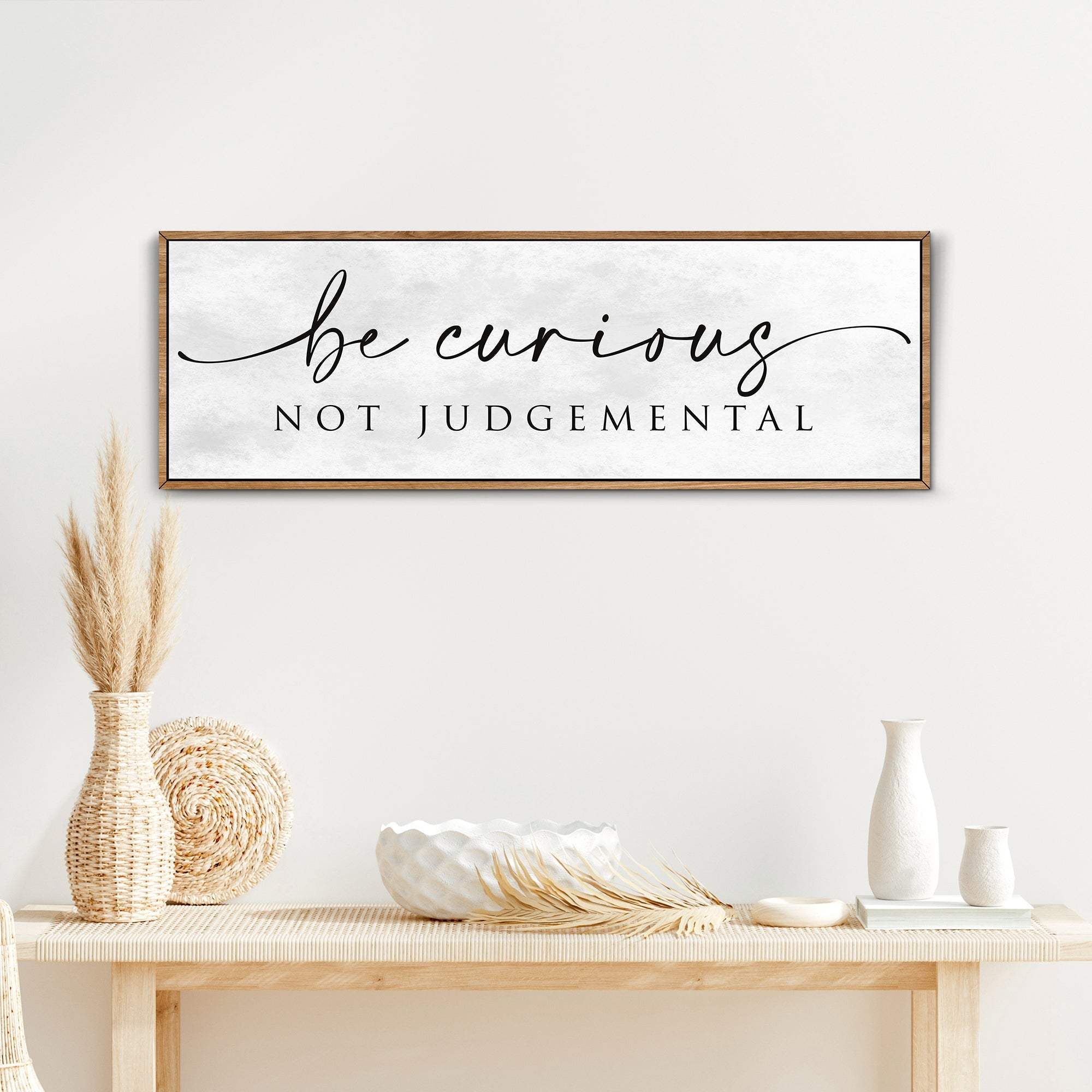 Be Curious Not Judgemental Sign | Inspirational Quote Sign | Modern Farmhouse Decor | Motivational Home Decor | Office Canvas Wall Art (ETSY) - Image 2