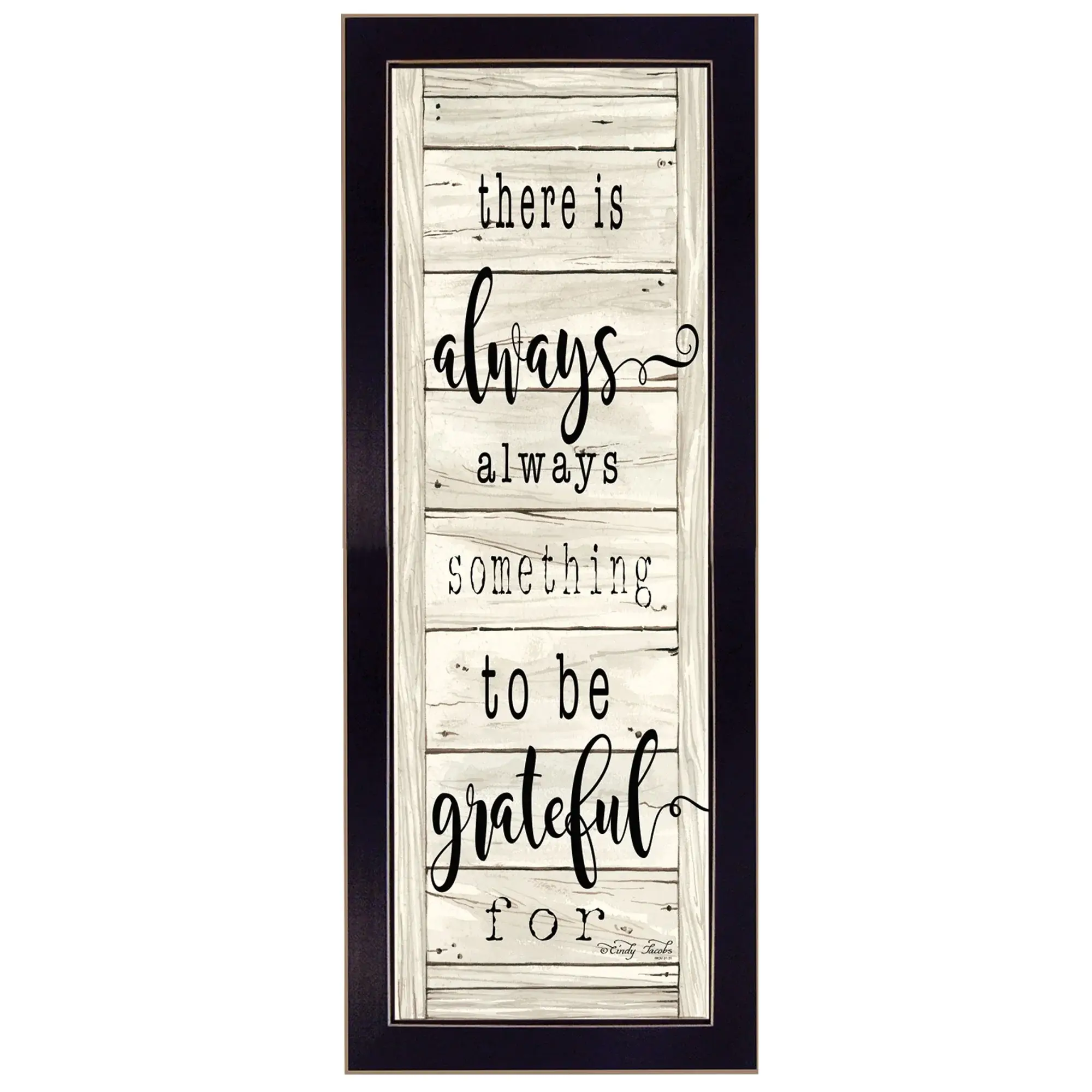 Be Grateful Black Framed Print Wall Art - Image 2