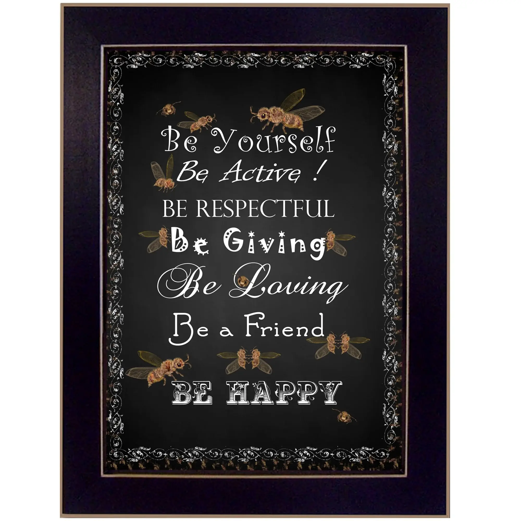 Be Yourself 1 Black Framed Print Wall Art - Image 2