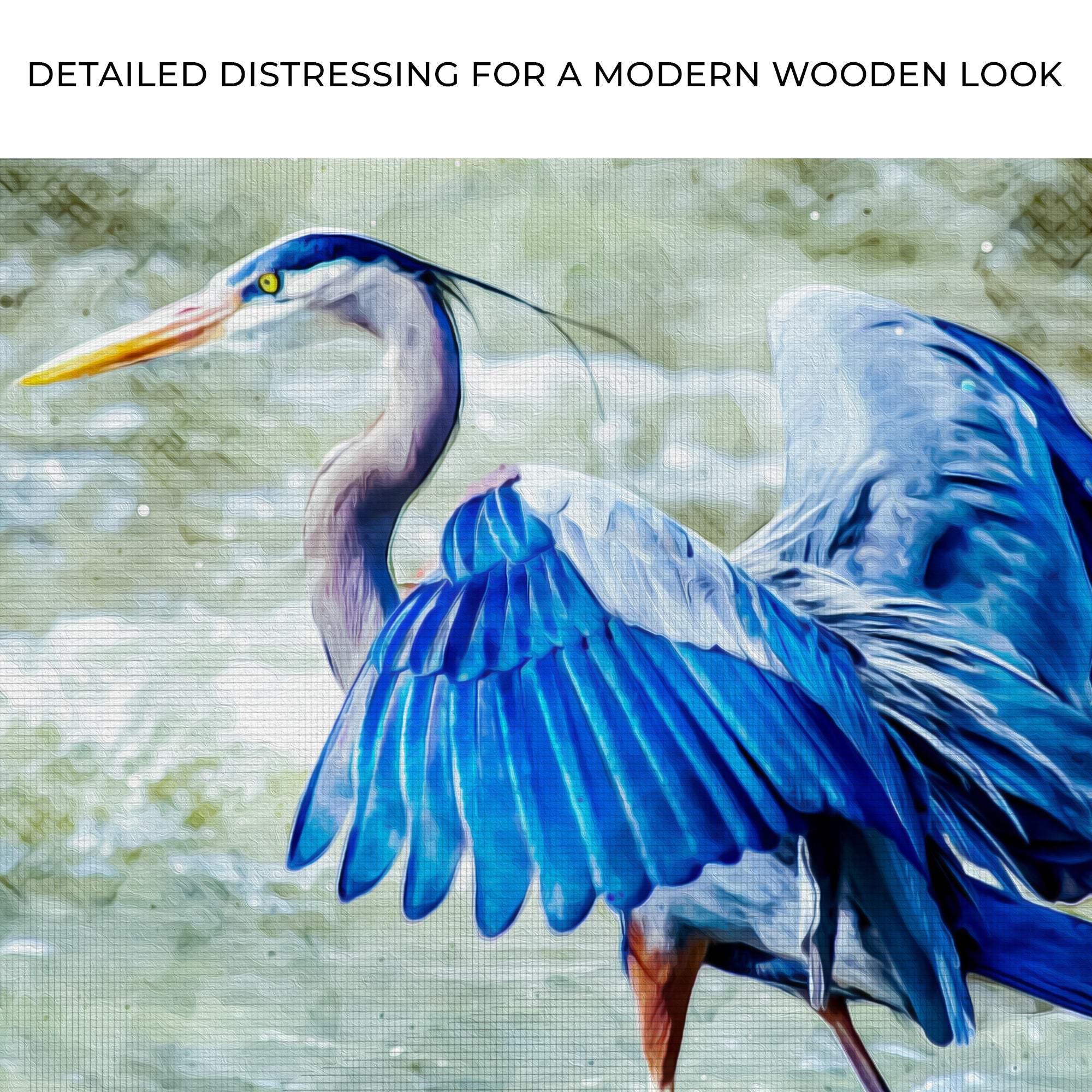 Beach Blue Heron Canvas Wall Art II - Image 4
