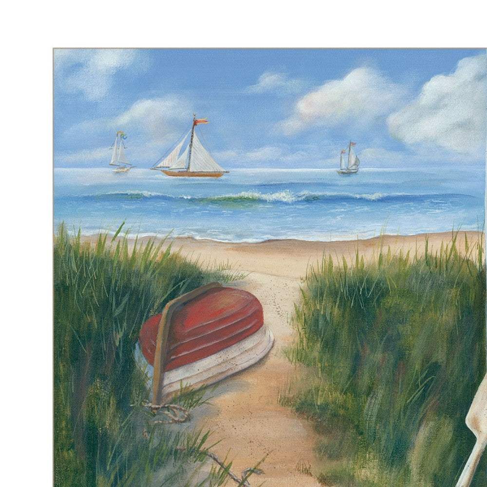 Beach Cottage 1 White Framed Print Wall Art - Image 4