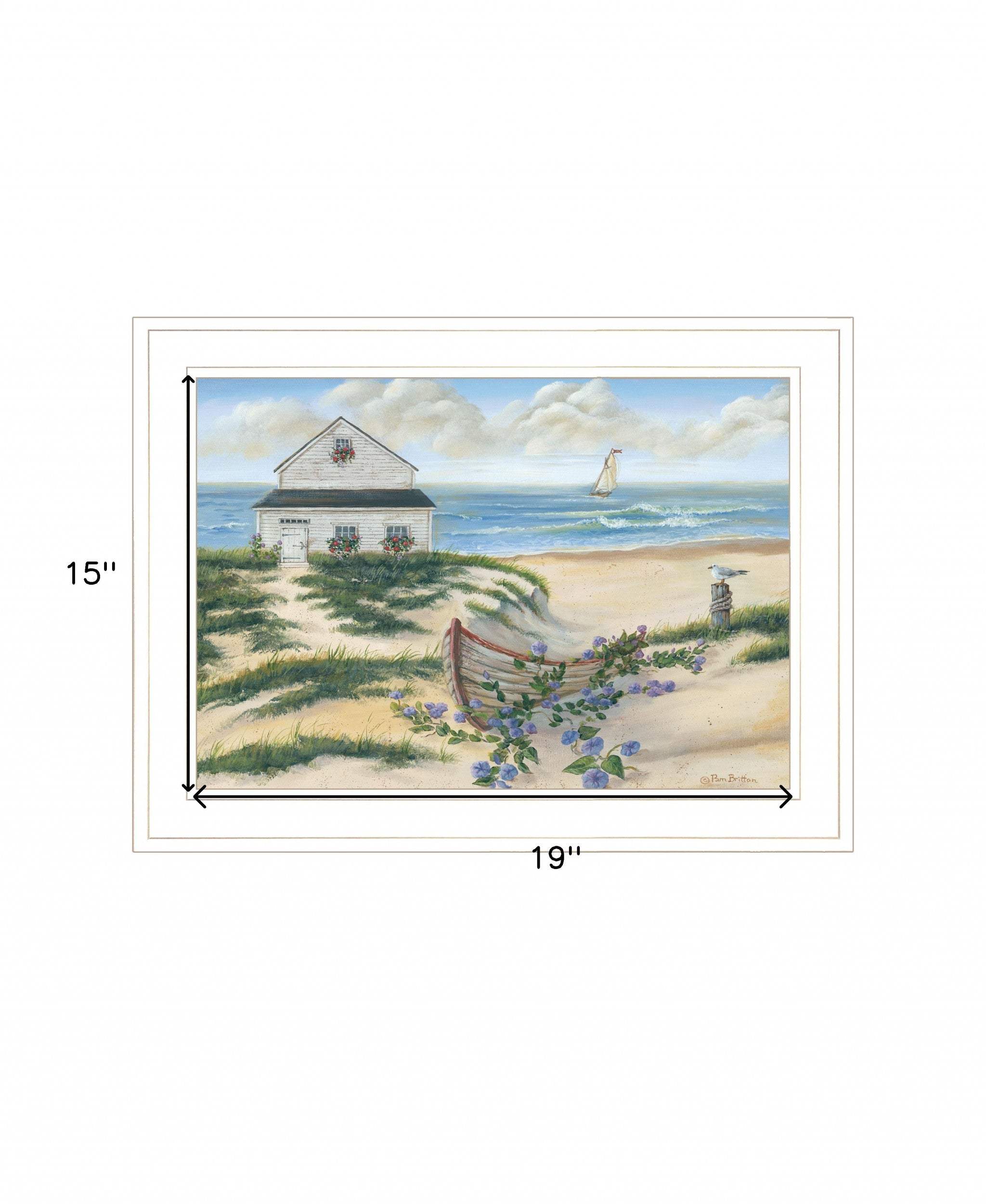 Beach Cottage II 2 White Framed Print Wall Art - Image 5