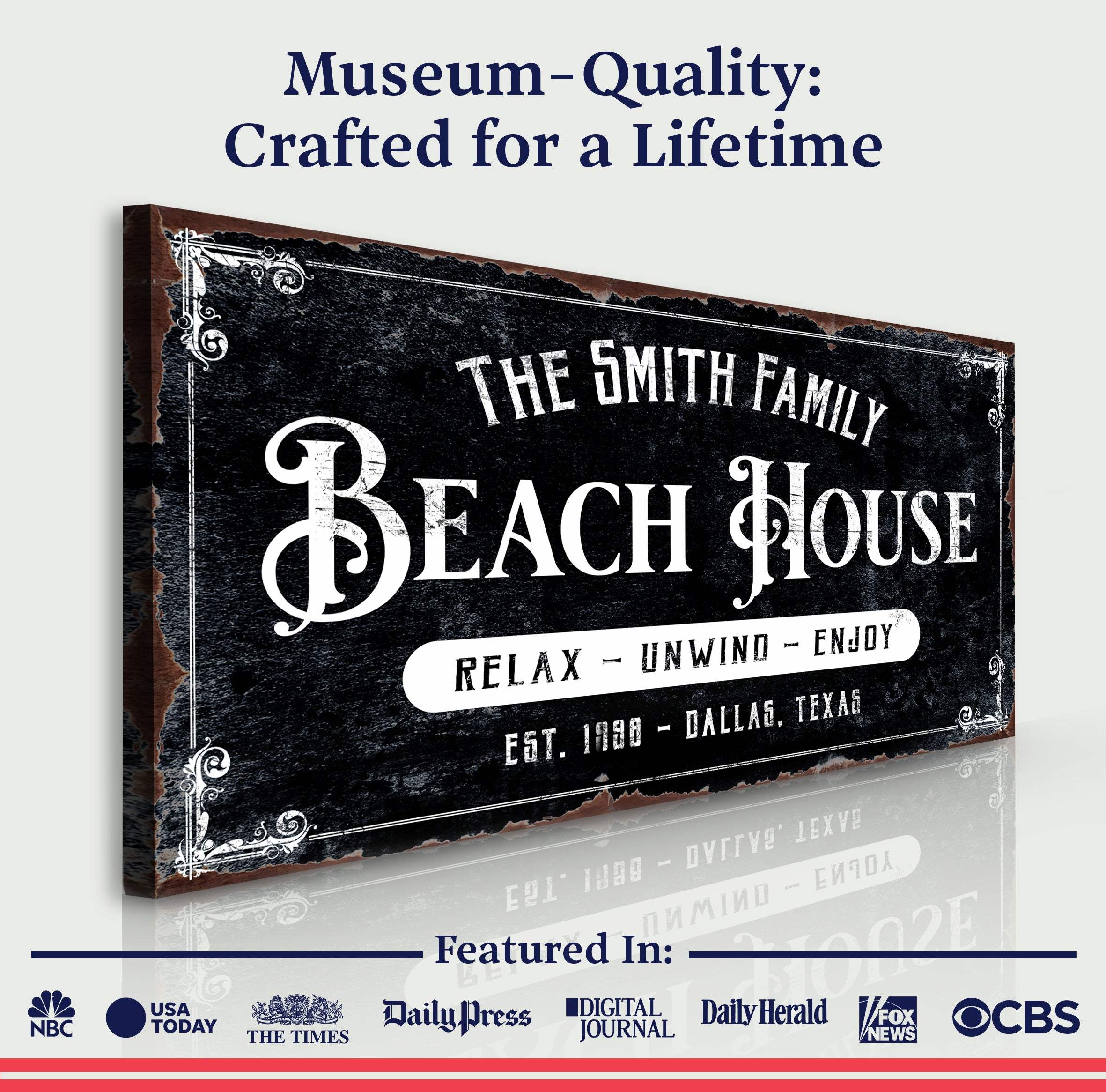 Beach House Personalized Sign III - Image 5
