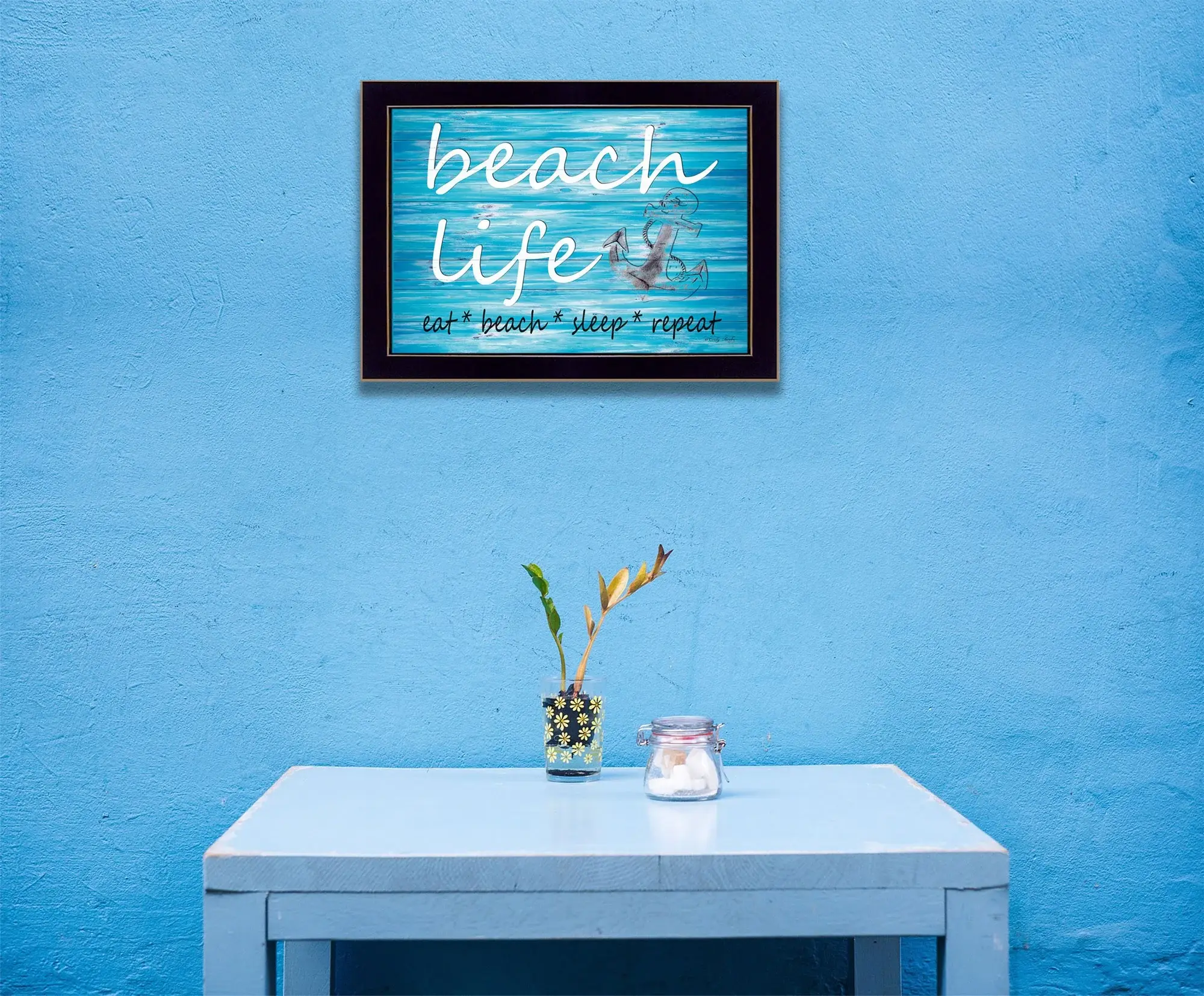 Beach Life 1 Black Framed Print Wall Art - Image 4