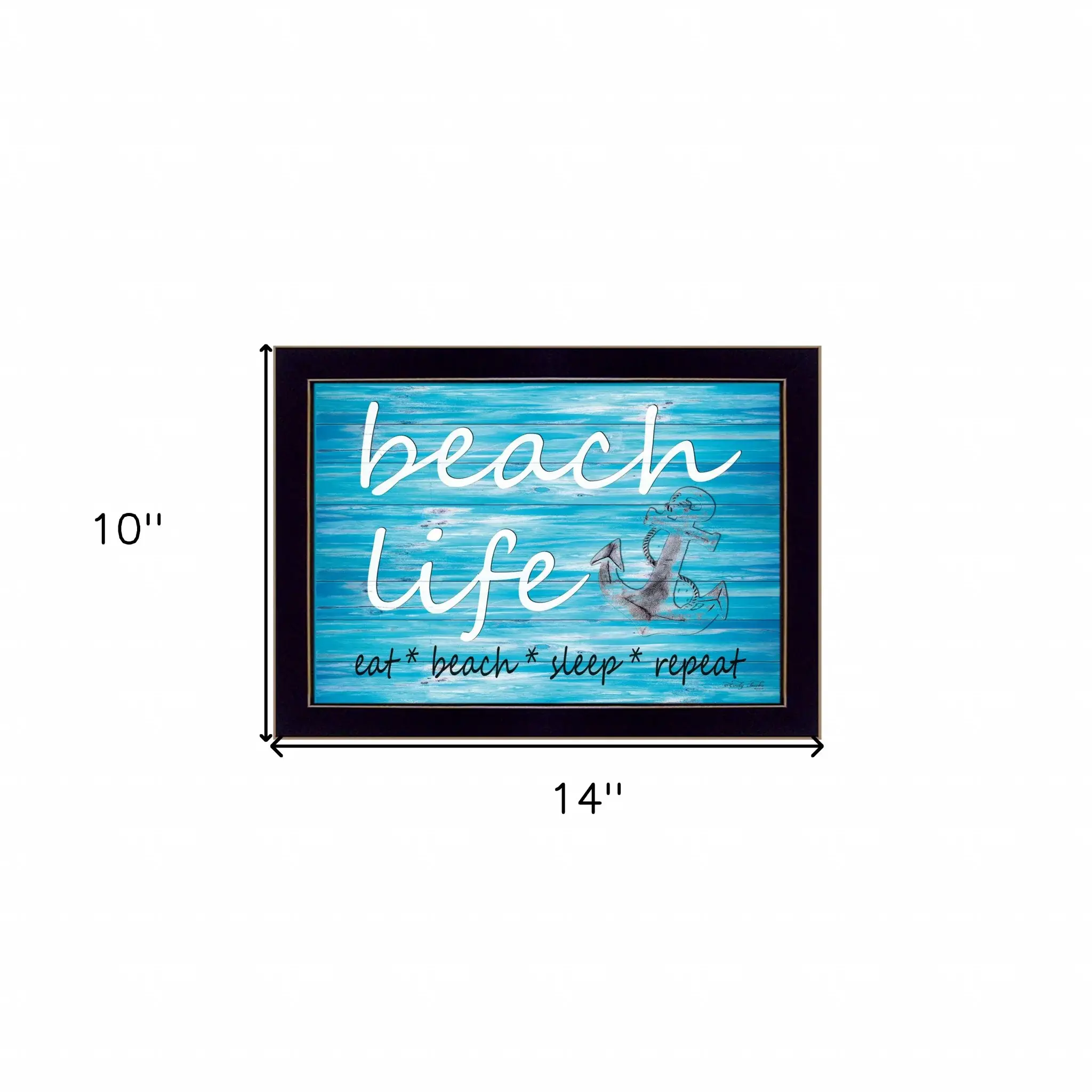 Beach Life 1 Black Framed Print Wall Art - Image 5